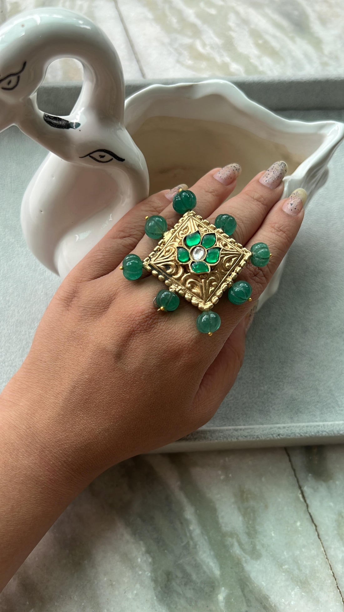 Apala Emerald - Ring (Adjustable)