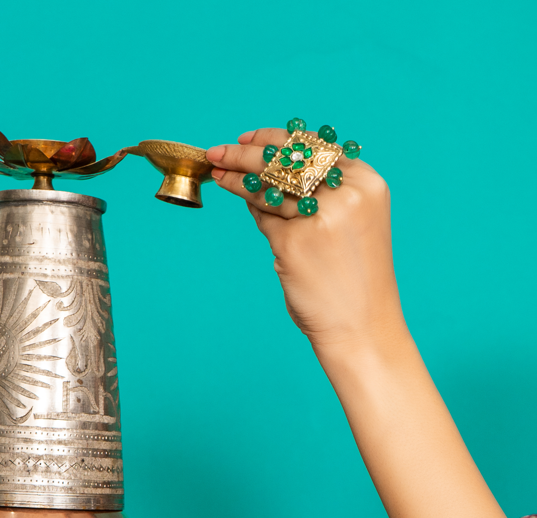 Apala Emerald - Ring (Adjustable)