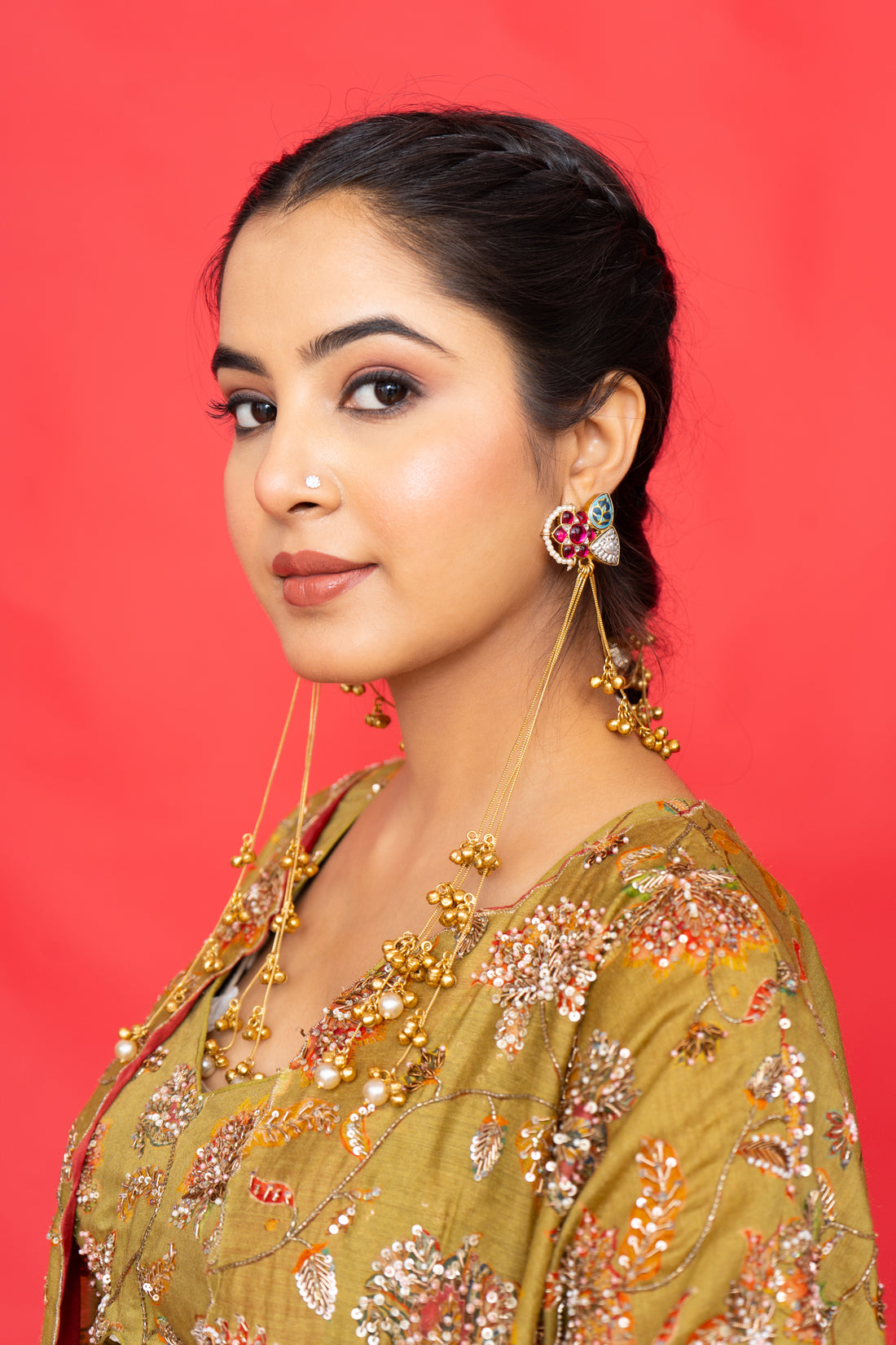 Queen of Apsaras- chain earing set