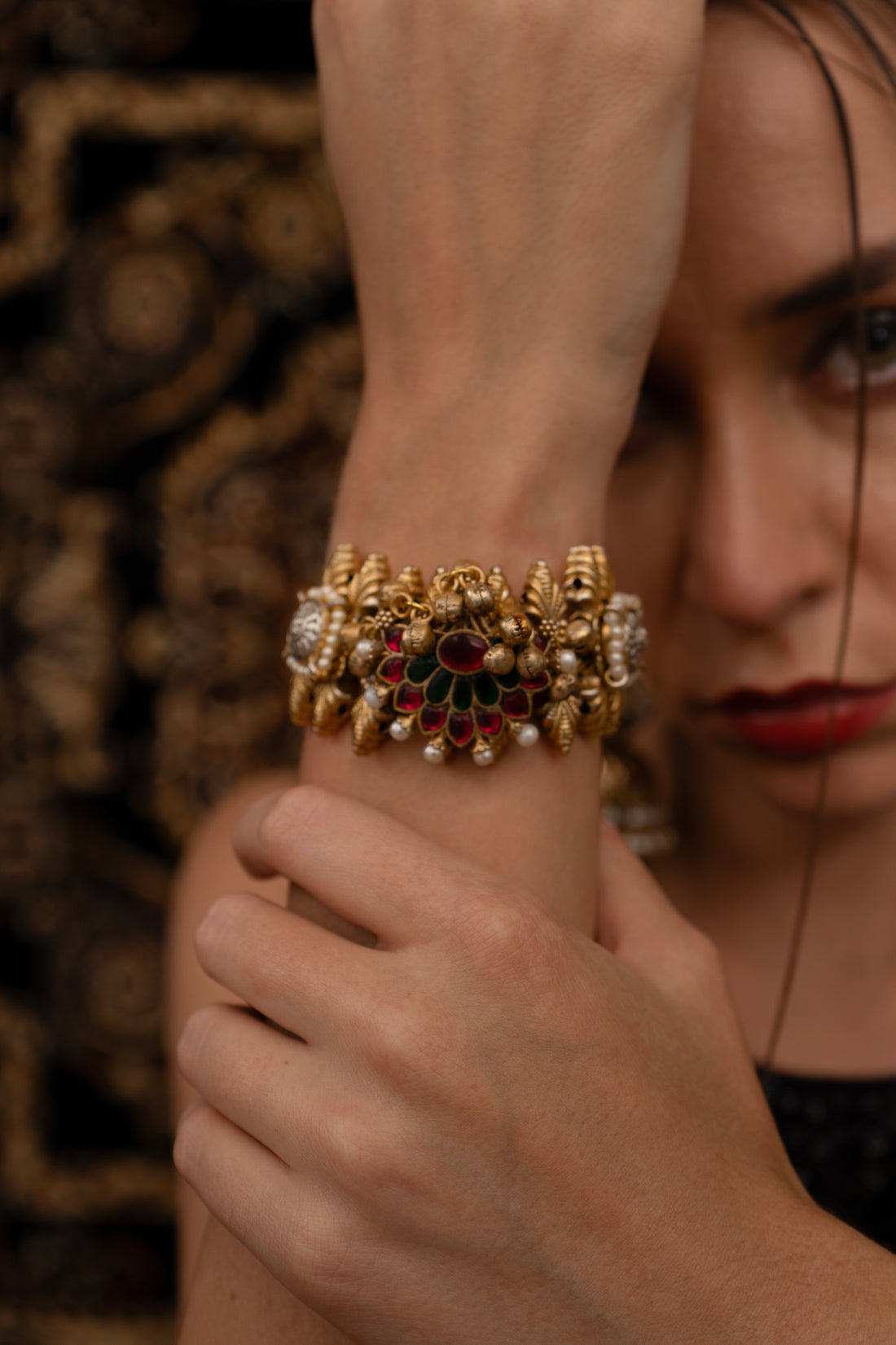 Mishika jadau Bracelet (Adjustable)