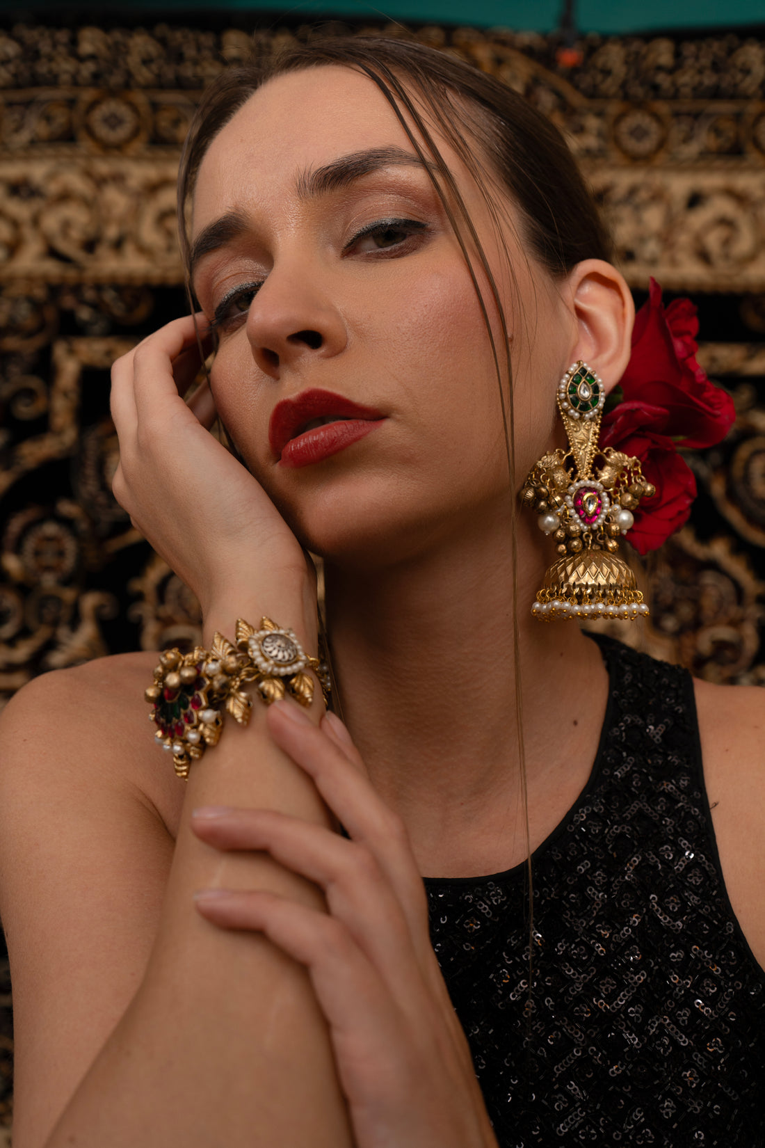 Mishika jadau Bracelet (Adjustable)