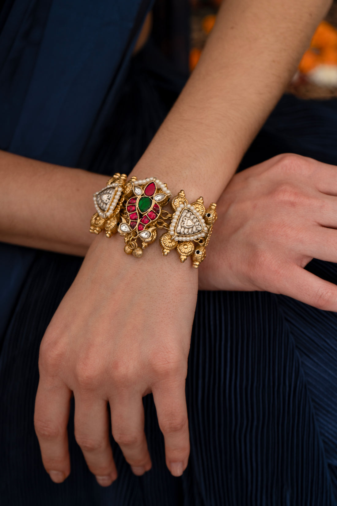 Sunaina jadau Bracelet (Adjustable)