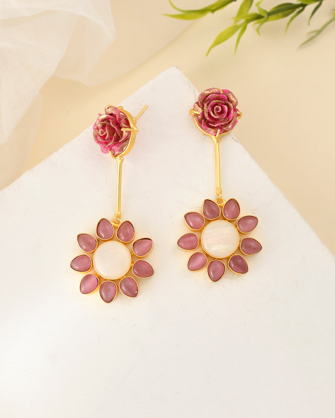 PINK BLOSSOM DANGLERS
