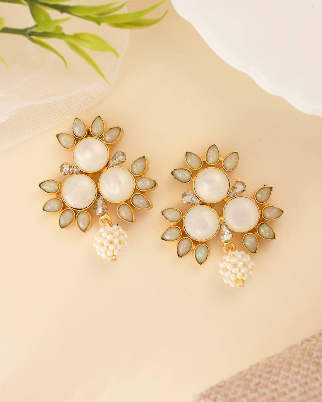 ANDI PEARL OPAL STUDS