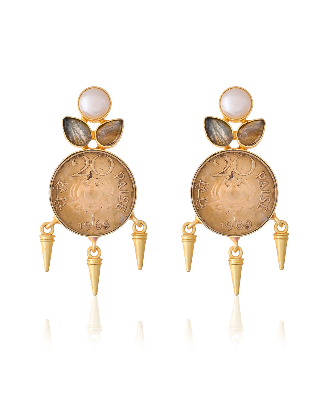 HANGING BULLET EARRINGS