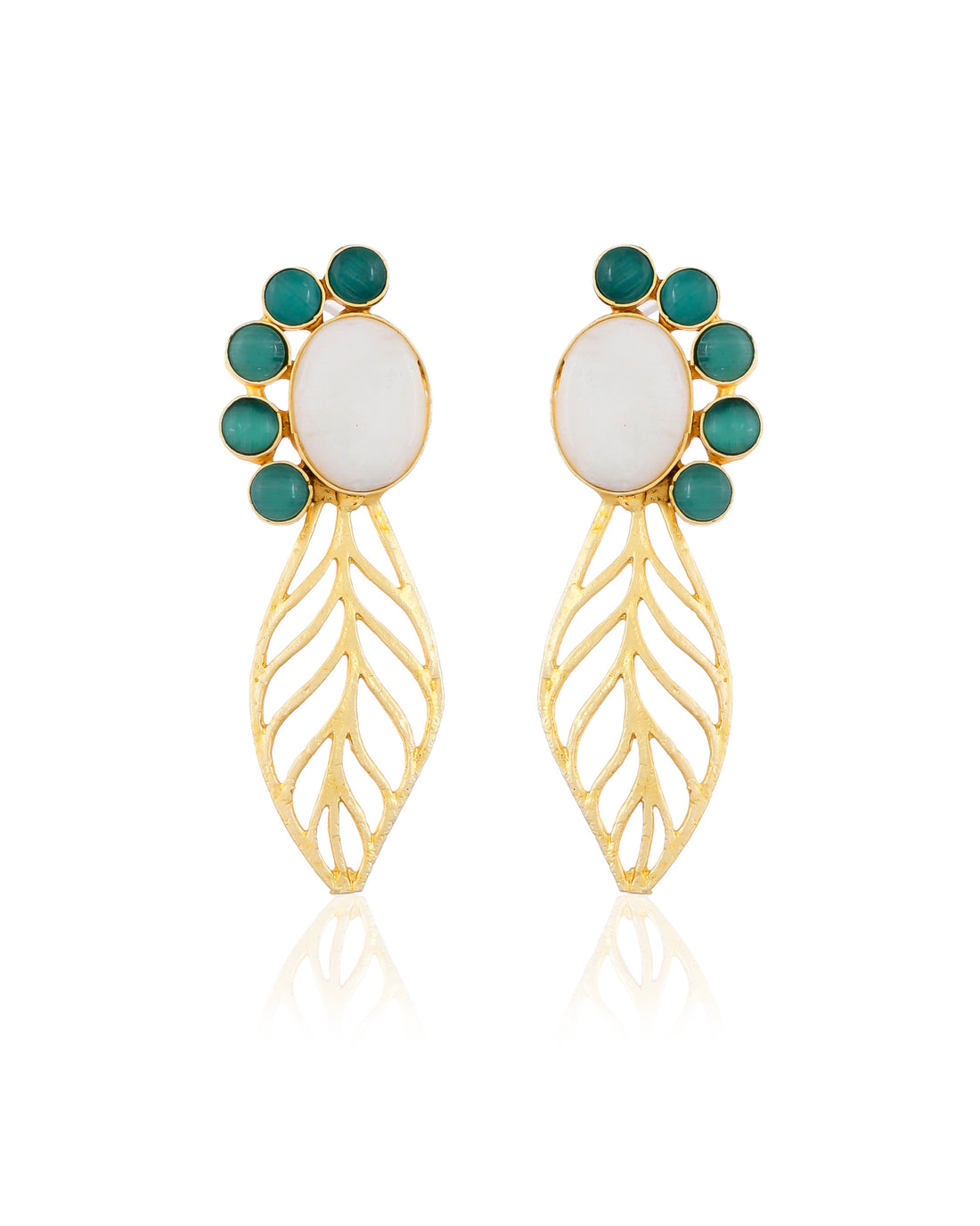 GREEN LEAF EARRING