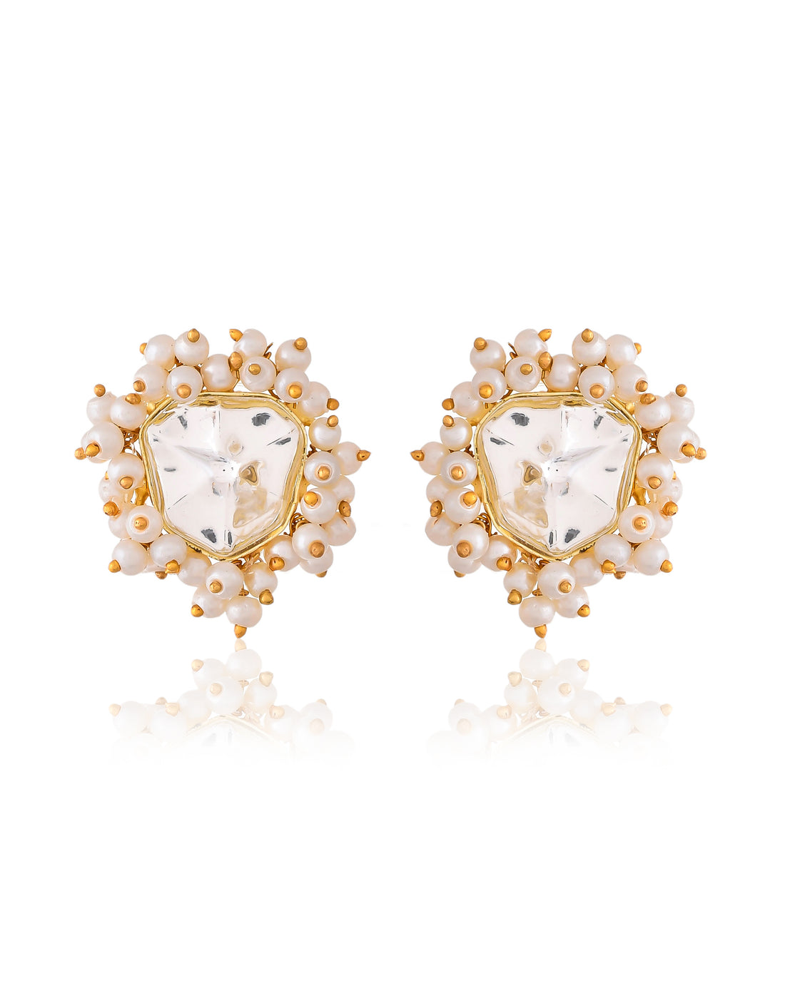 WHITE AMETHYST ROUGH EARRINGS