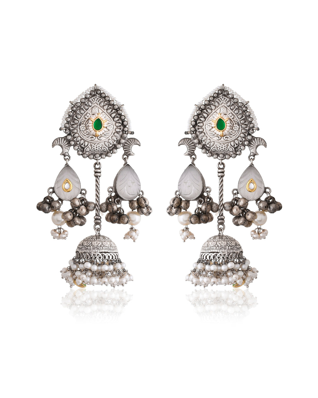 OXIDISED THAPPA JHUMKI