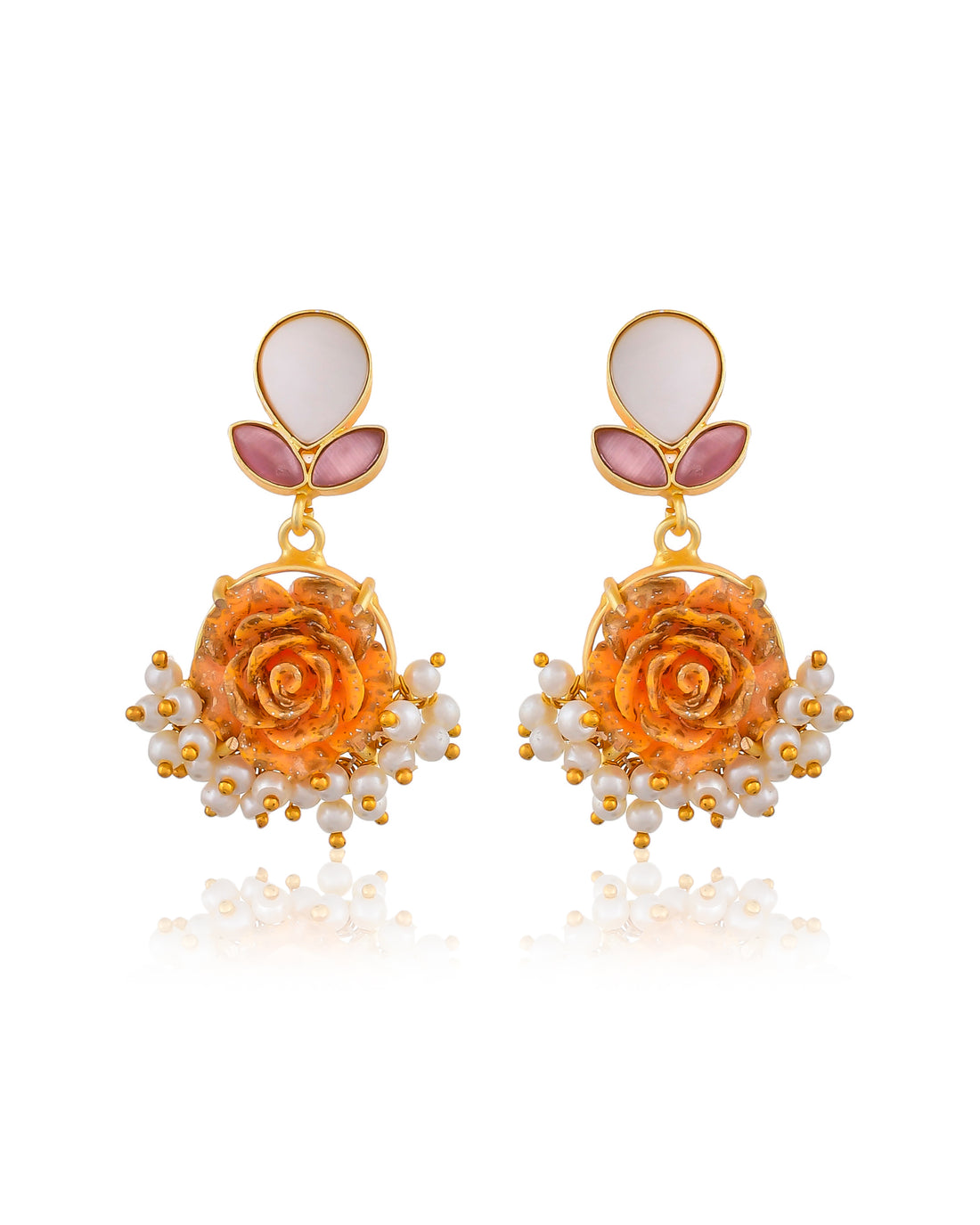 ORANGE FLOWERS NECKLACE