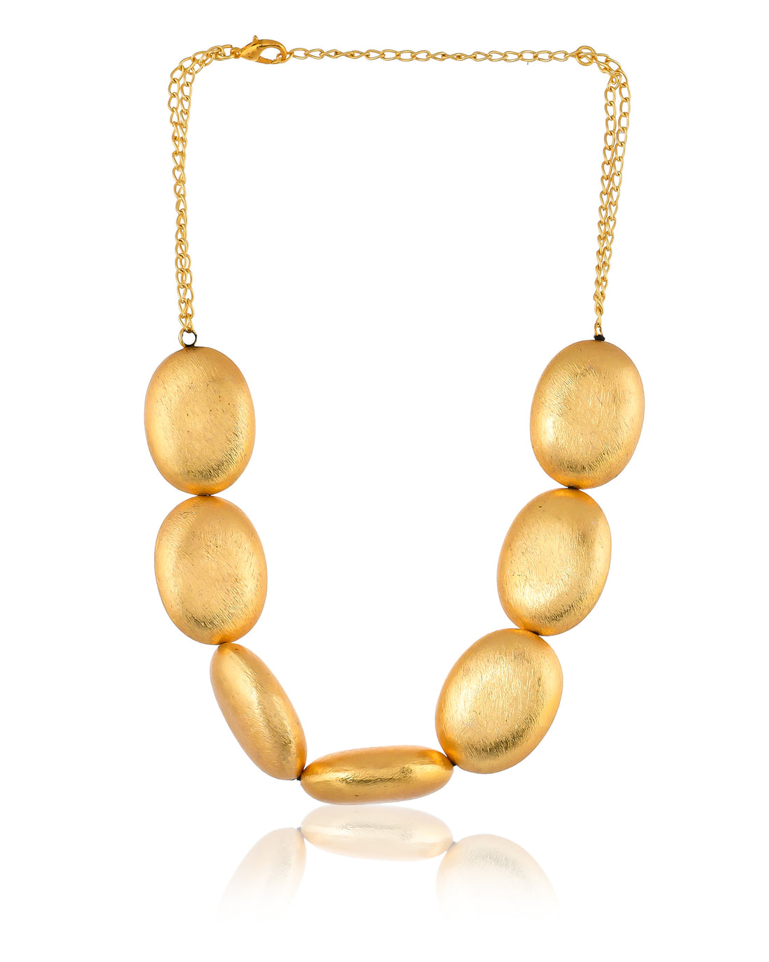 GEOMETRIC OVAL GOLD NECKLACE