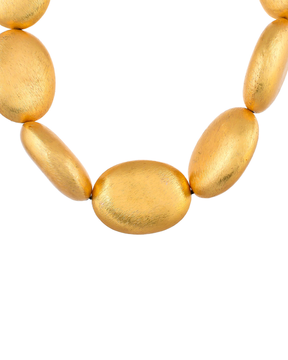 GEOMETRIC OVAL GOLD NECKLACE