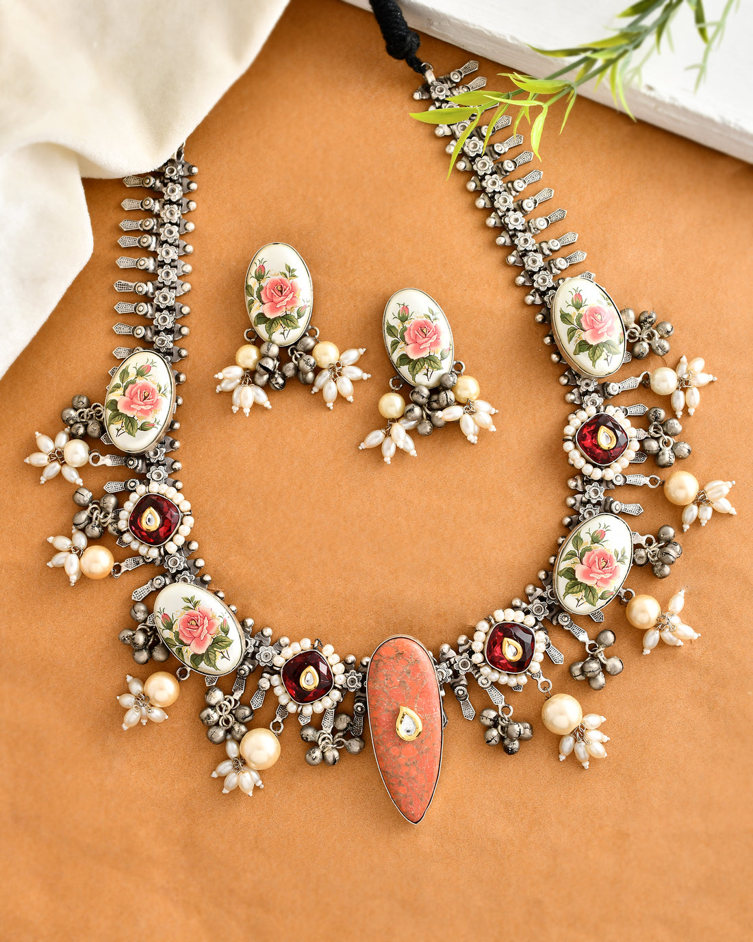 RUKMANI OXIDIZE NECKLACE