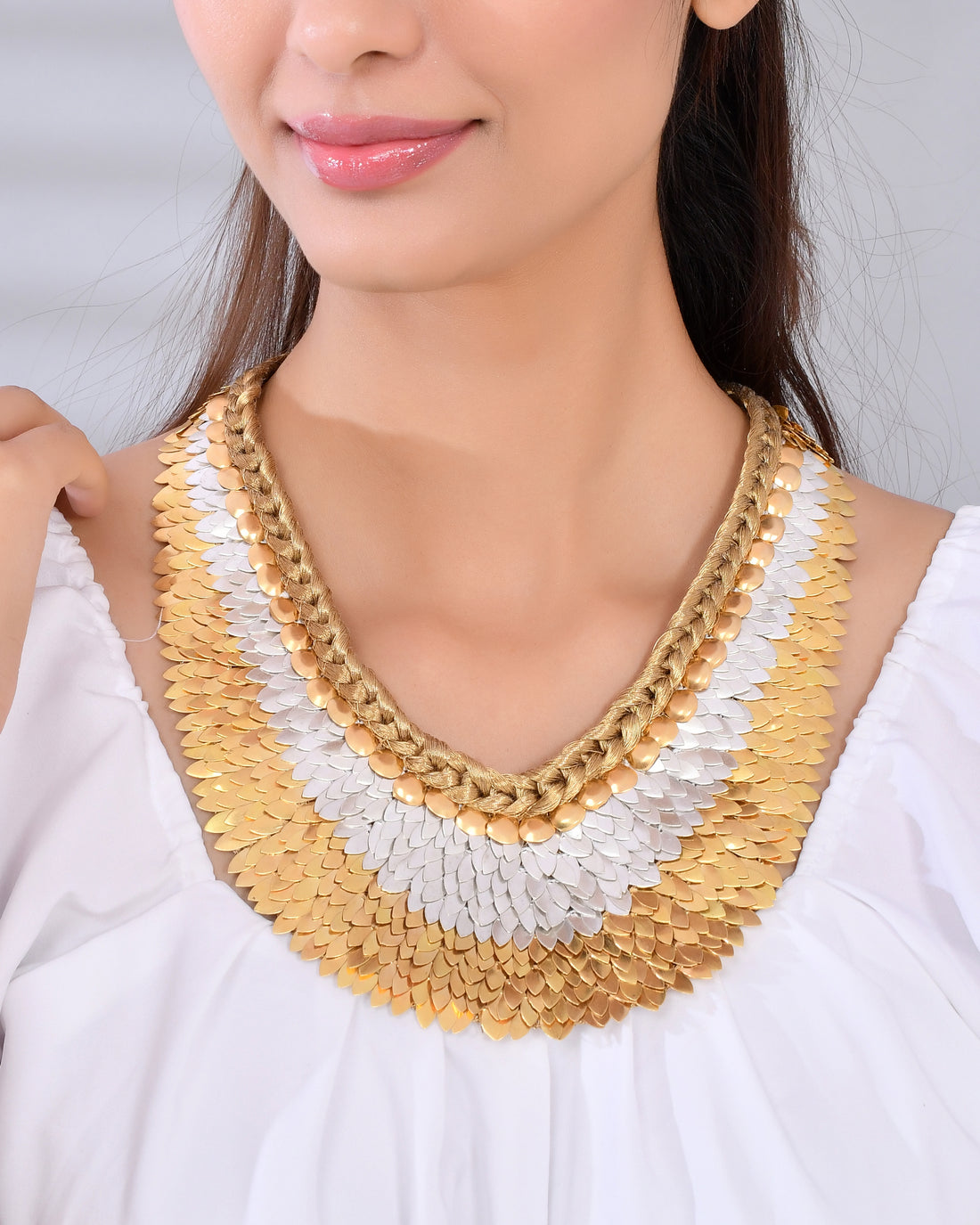 TRIO COLOUR FEATHER NECKLACE