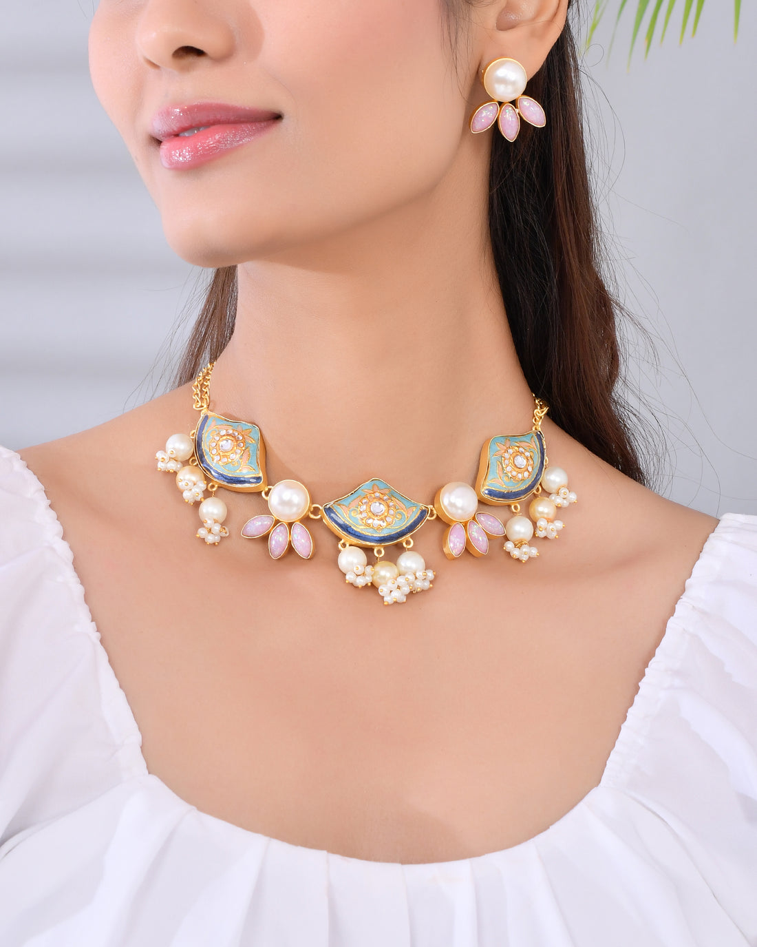 ETHENIC MEENAKARI NECKLACE