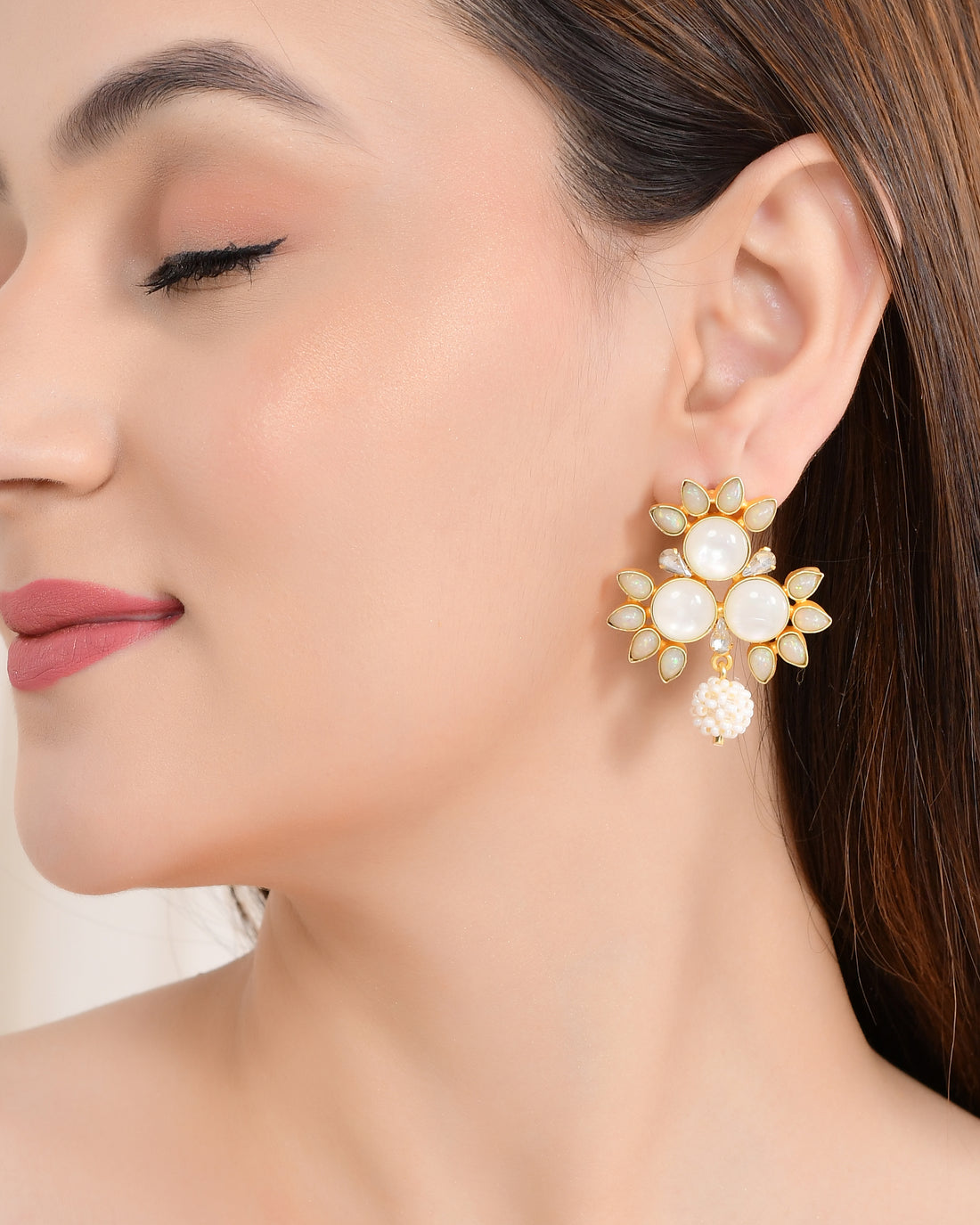 ANDI PEARL OPAL STUDS