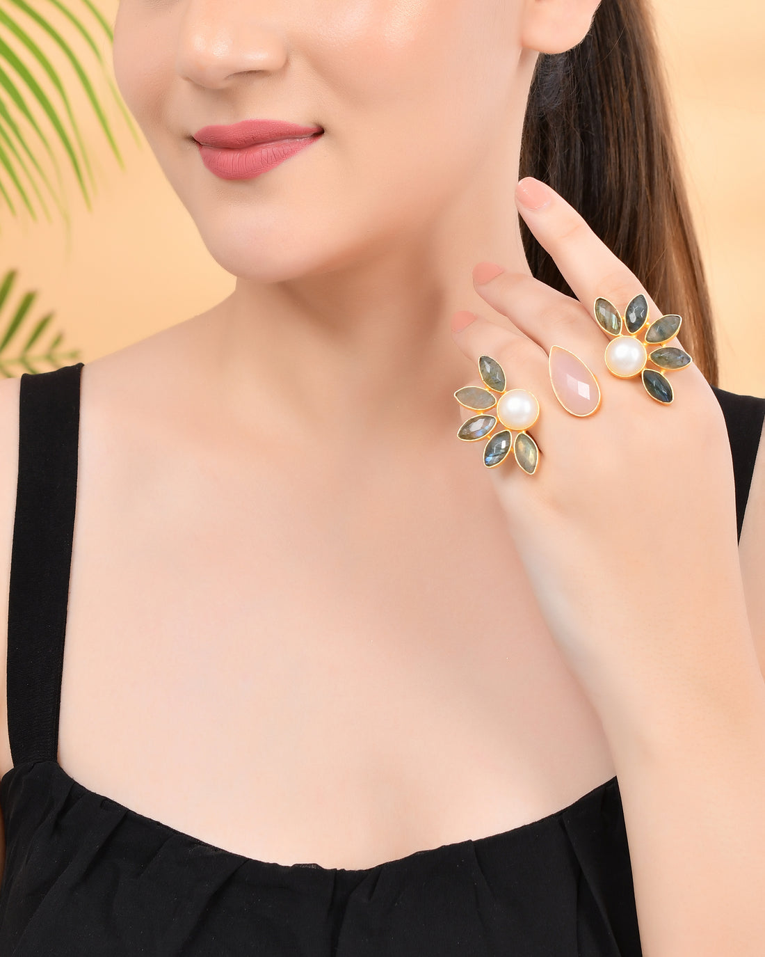 AQUILA THREE COLLET RING