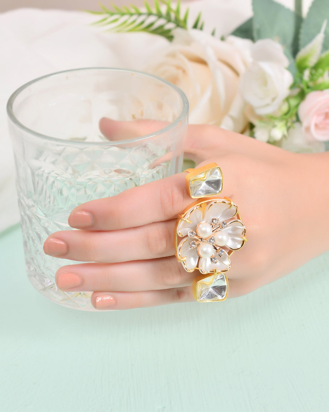 RESIN FLOWER RING