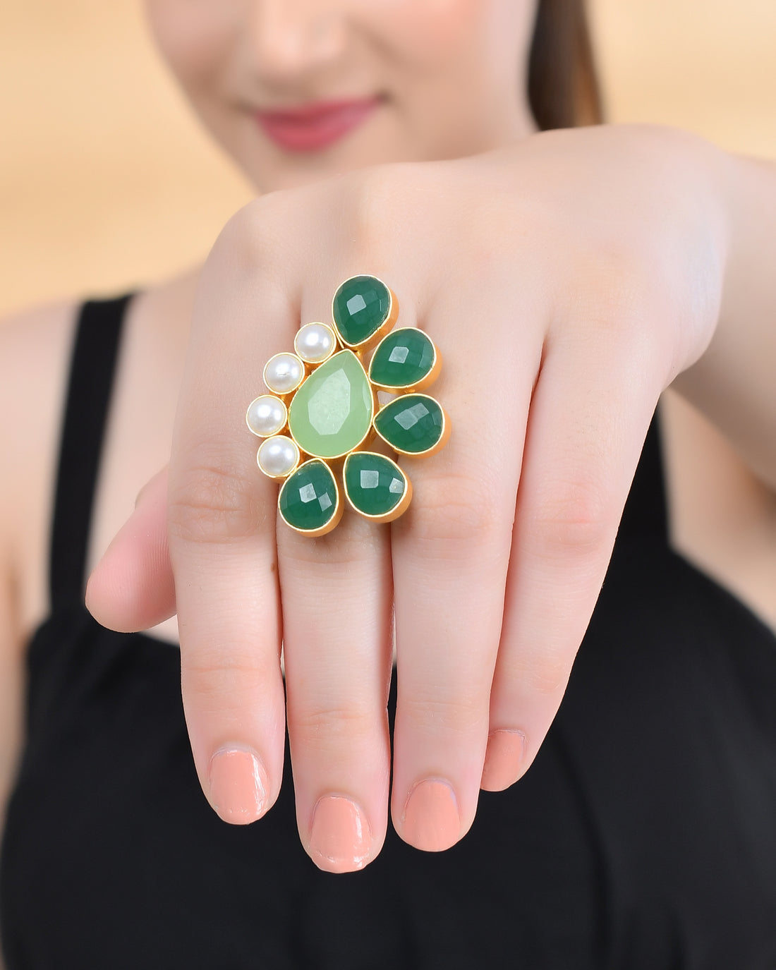 SHADES OF GREEN RING