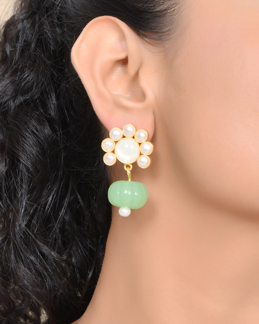 GREEN MELON EARRINGS