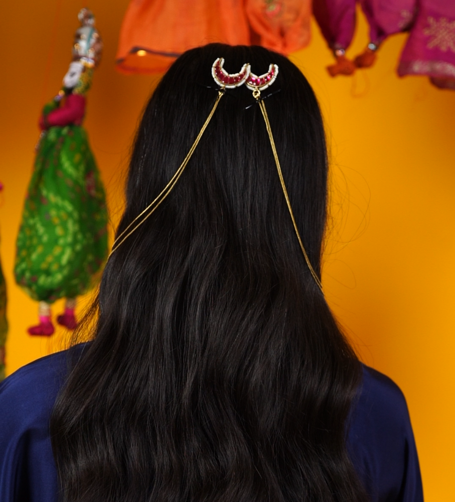 Razia Sultana - jhumka with Ear chain