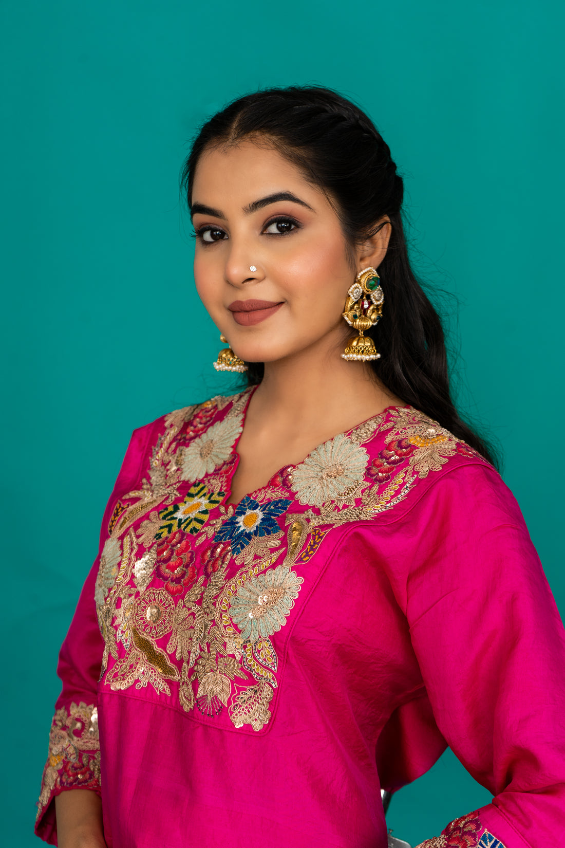 Hansini Jhumka - Doublet Stone