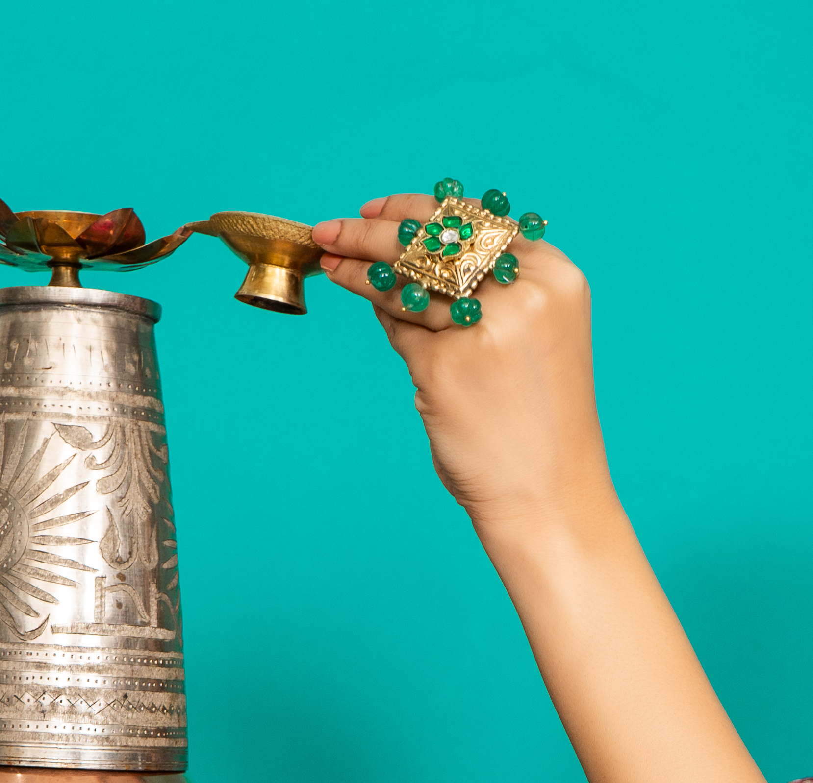 Apala Emerald - Ring (Adjustable)