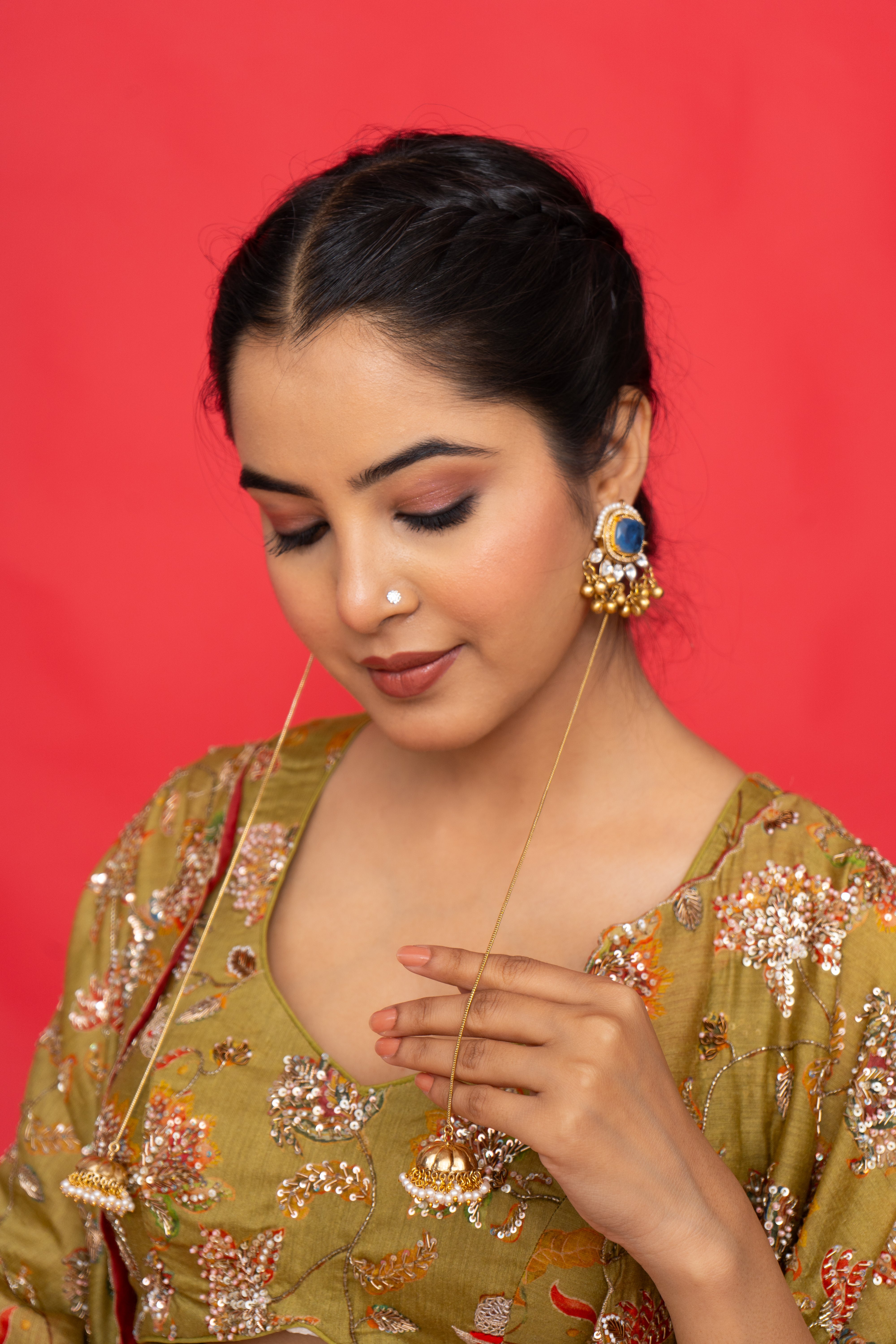 Mast Ghazal - Long chain jhumki -