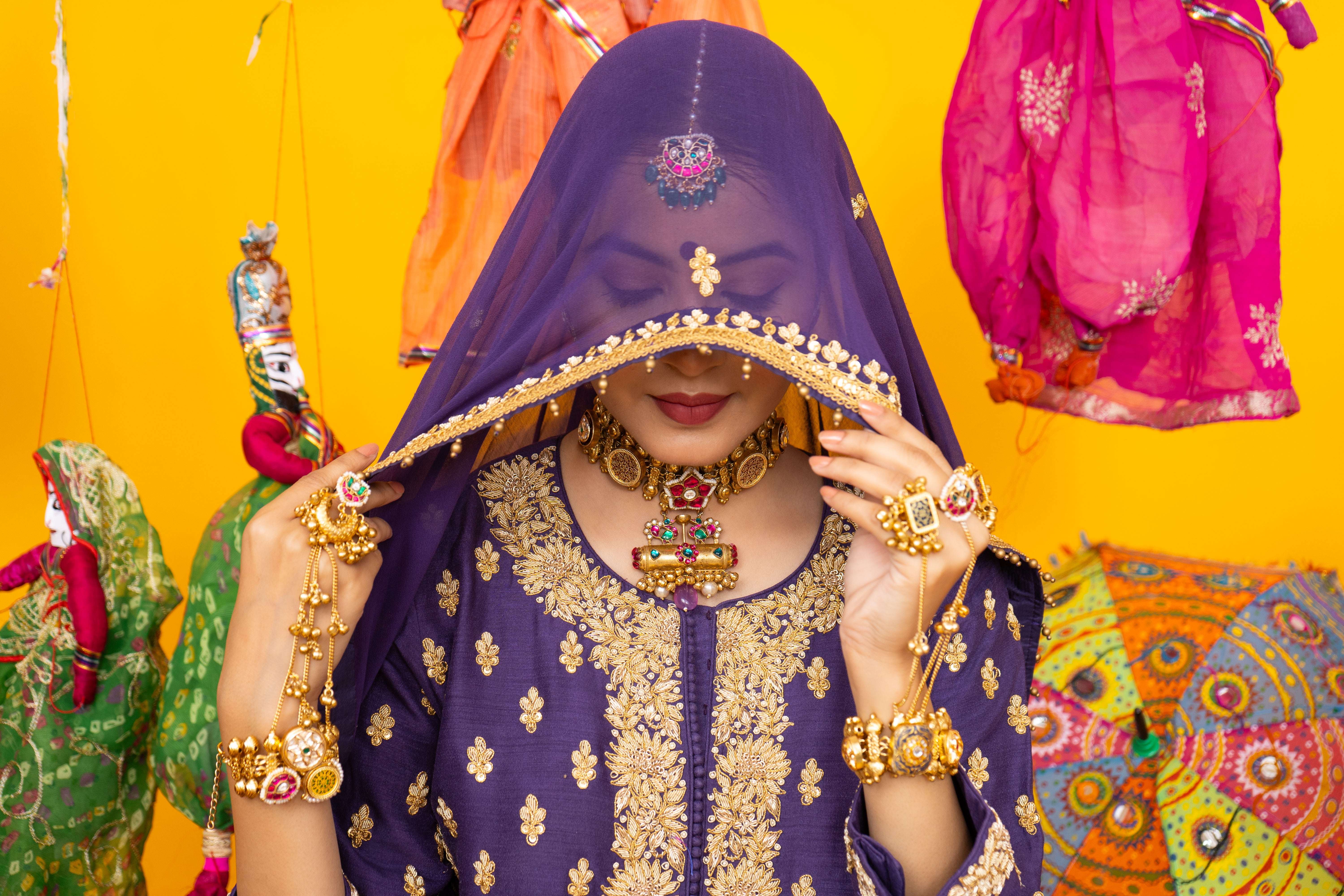 Patiala Kundan Polki Necklace Set with Maangtika