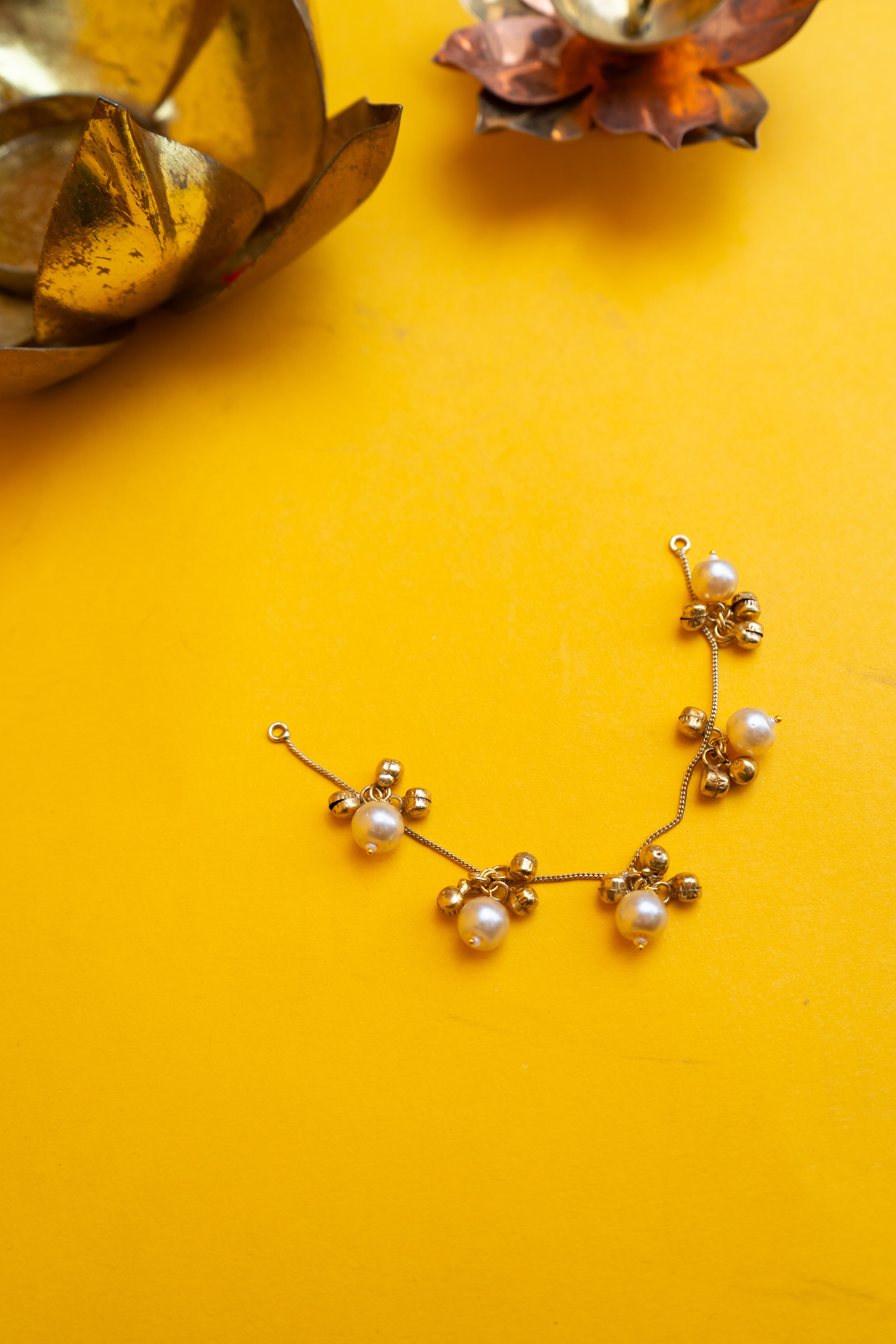 Ear Chain with pearl beads set - 2 pcs