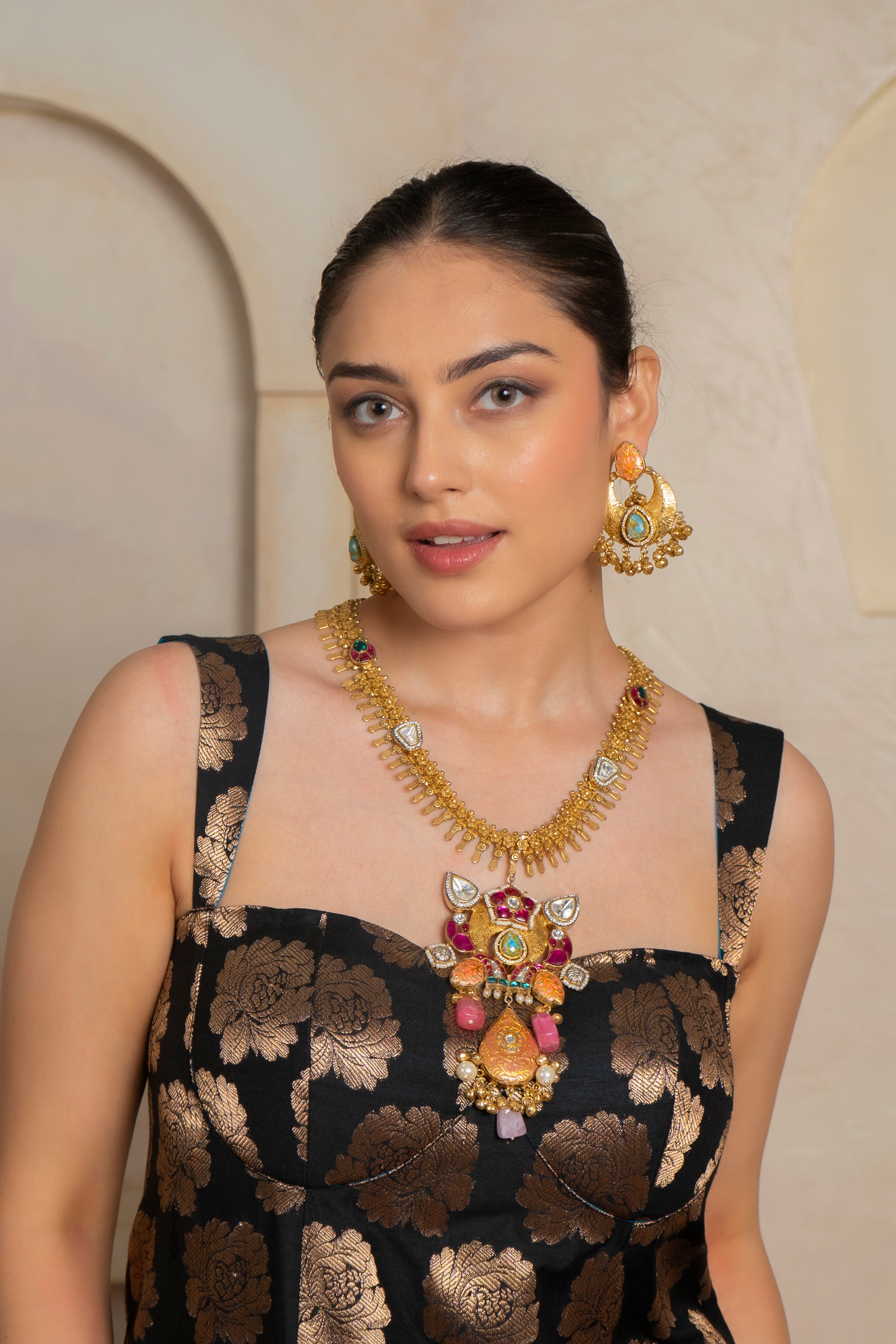 Motichoor Laddu Long Necklace