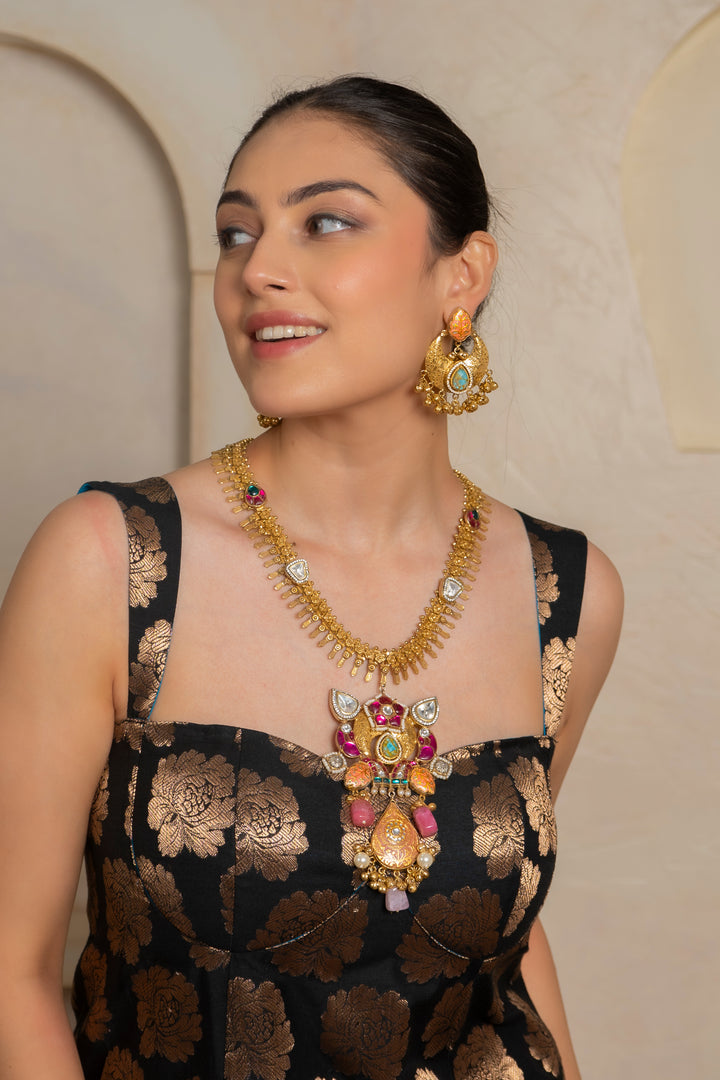 Motichoor Laddu Long Necklace