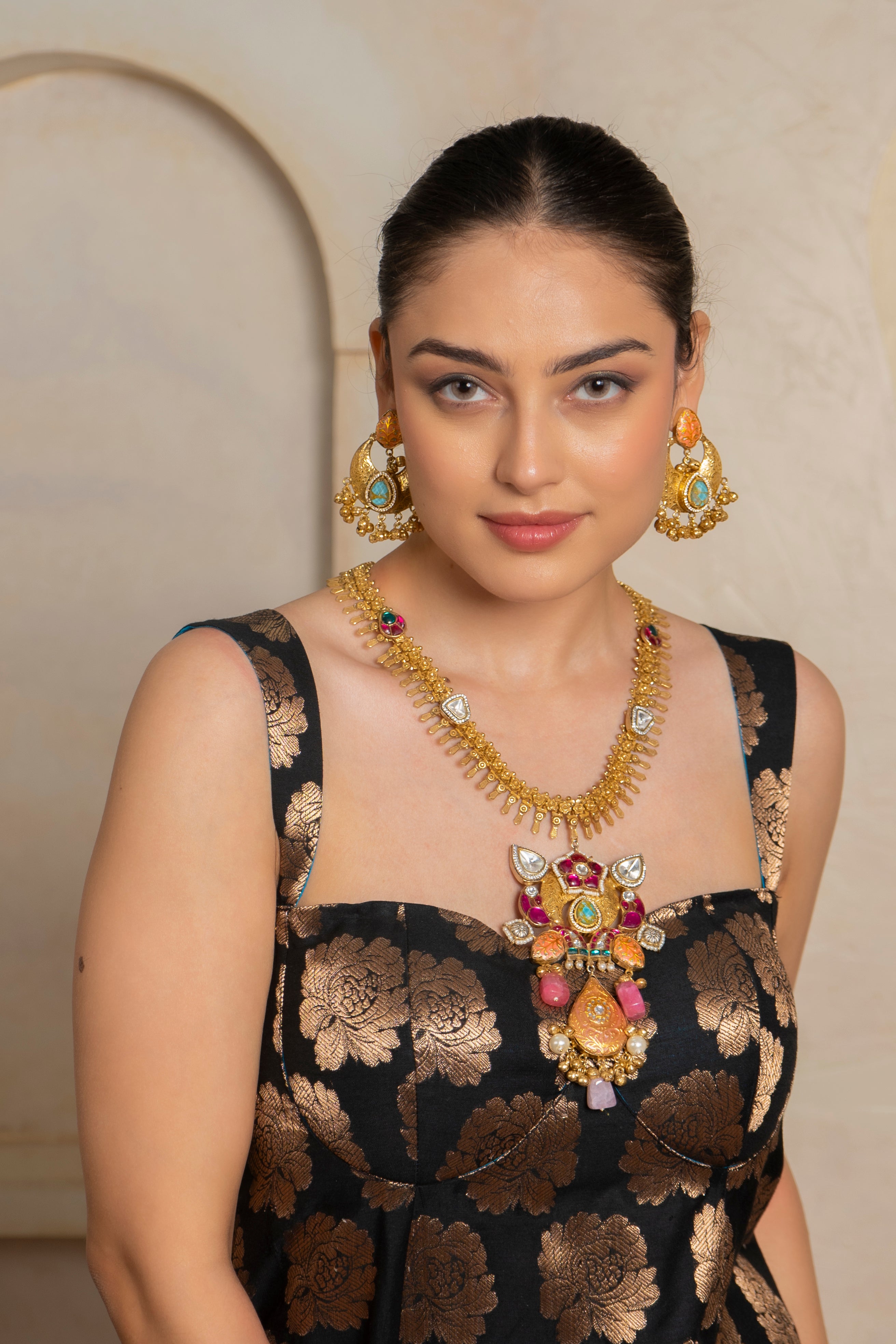 Motichoor Laddu Long Necklace