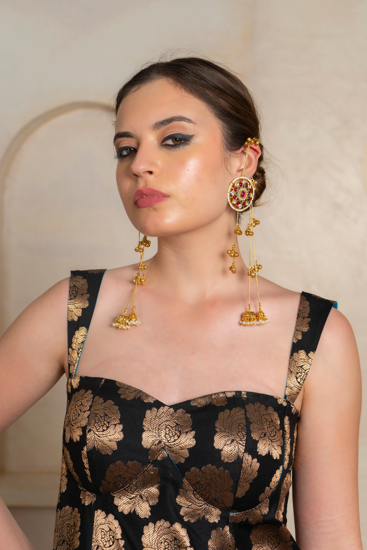Phirni Earrings with Chain