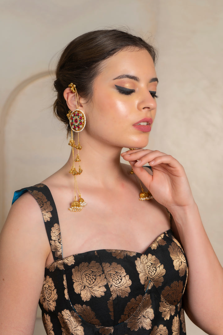 Phirni Earrings with Chain