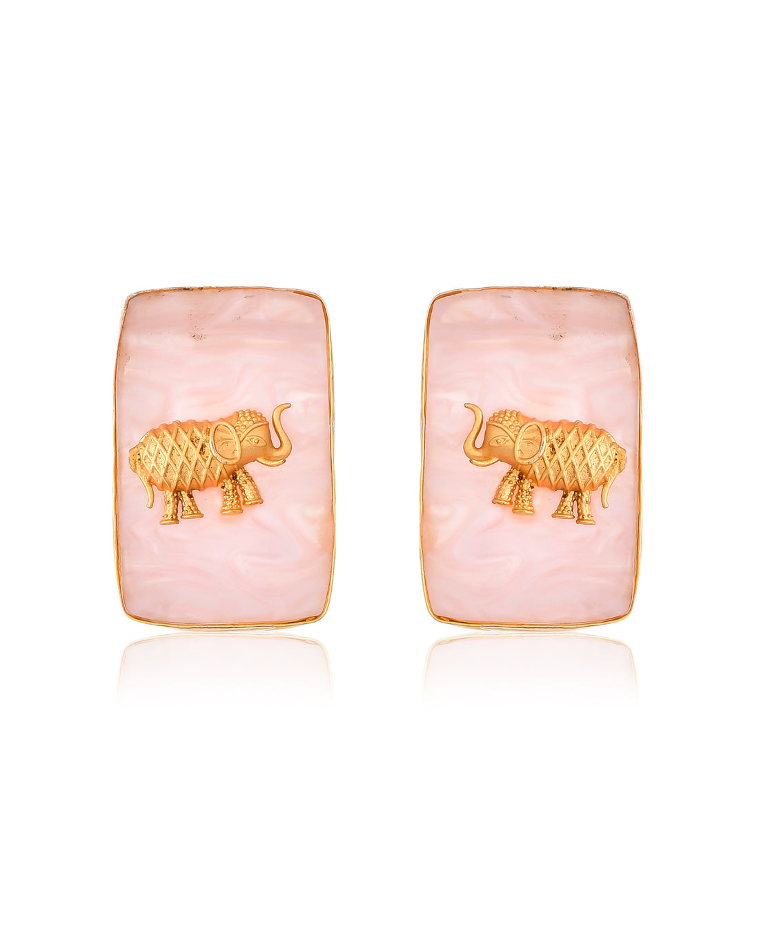 ELEPHANT PINK SHELL STUDS