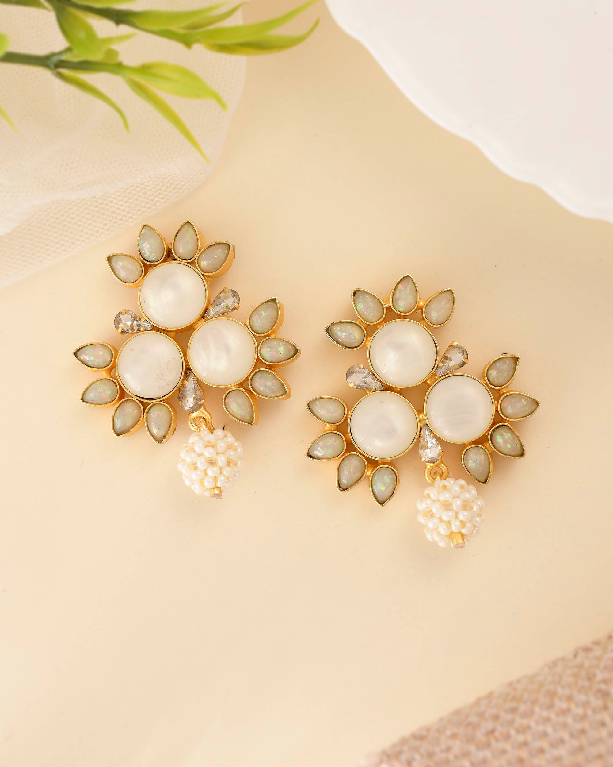 ANDI PEARL OPAL STUDS