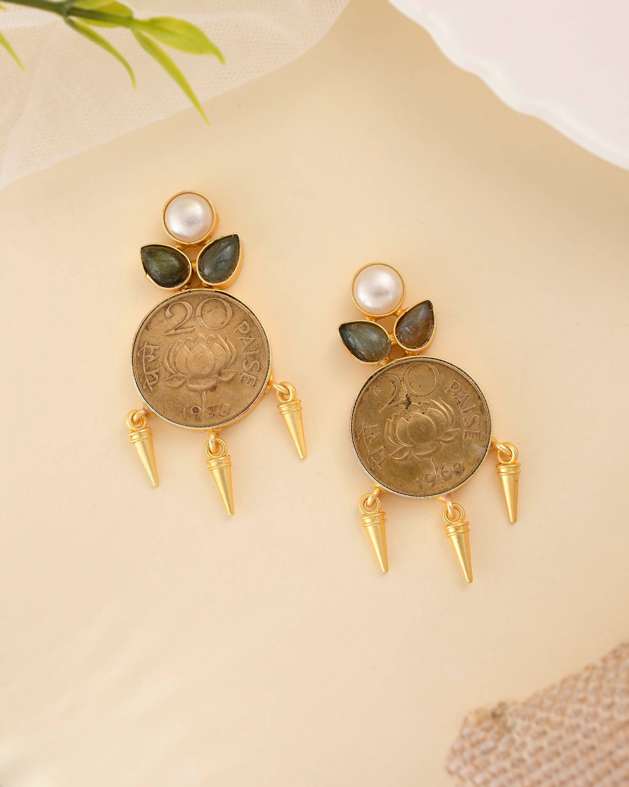 HANGING BULLET EARRINGS