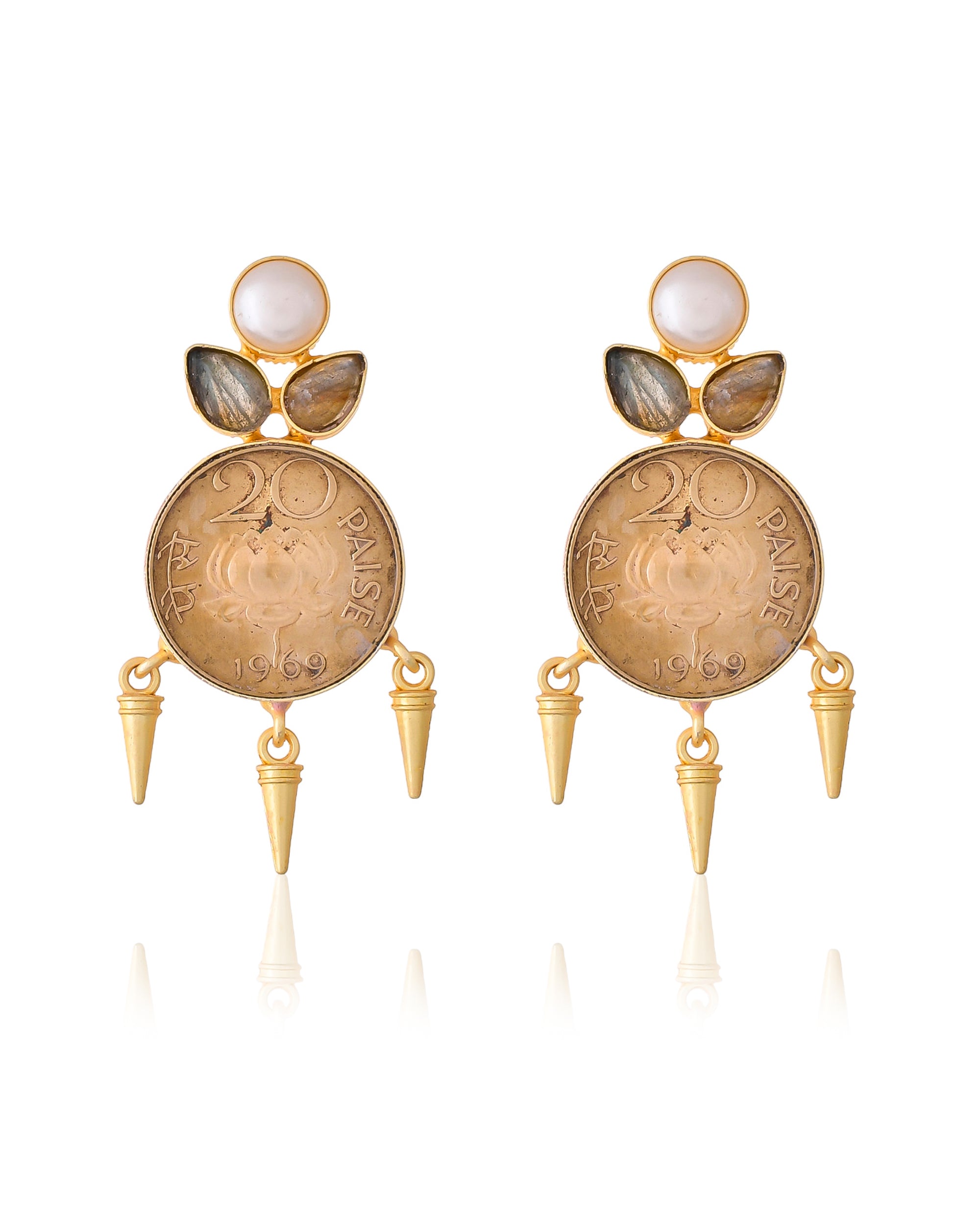 HANGING BULLET EARRINGS