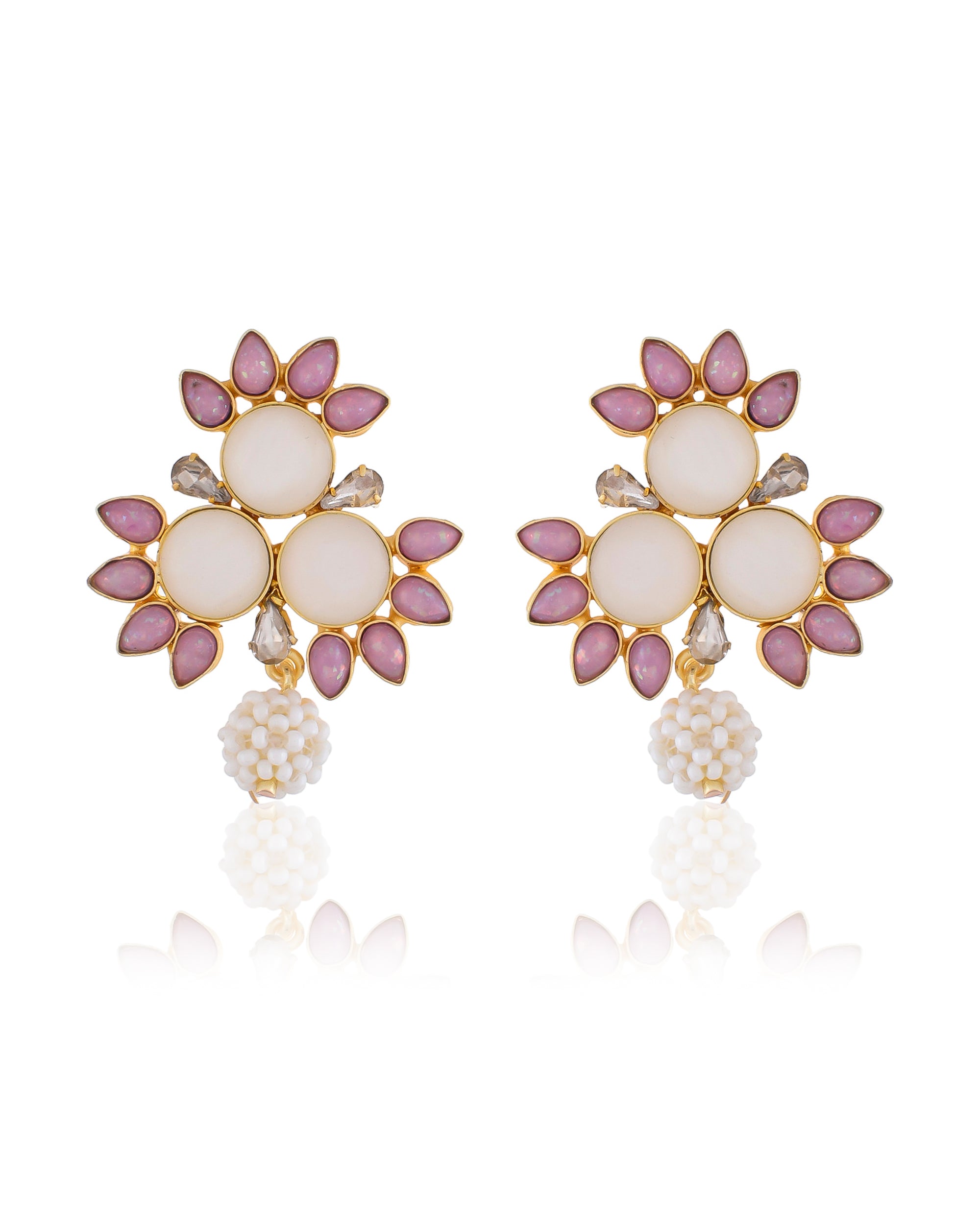ANDI PEARL PINK OPAL STUDS