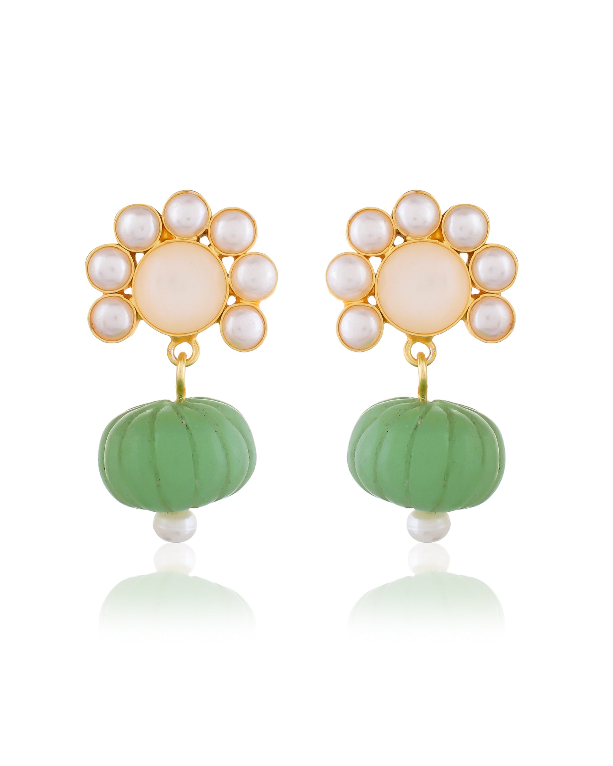 GREEN MELON EARRINGS