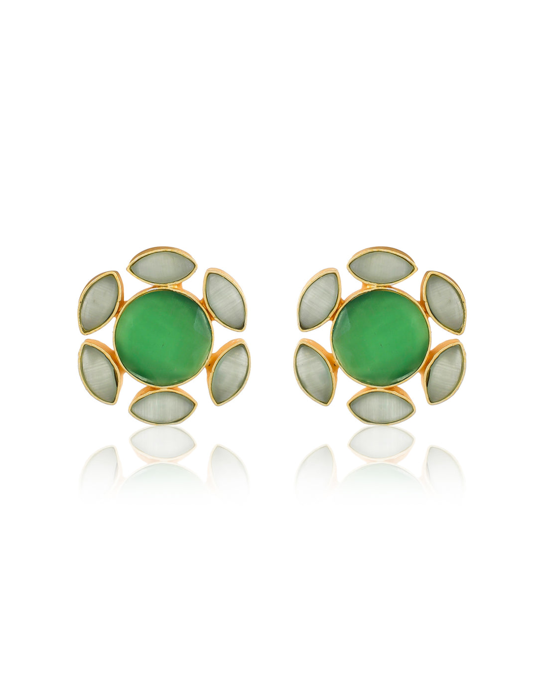 GREEN MONALISA STUDS