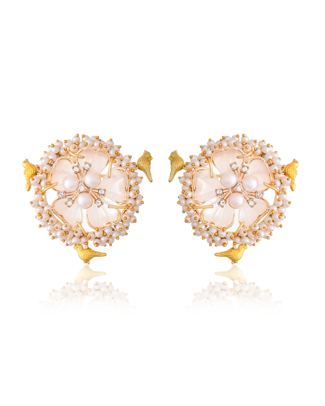 FLOWER BIRDIE STUDS