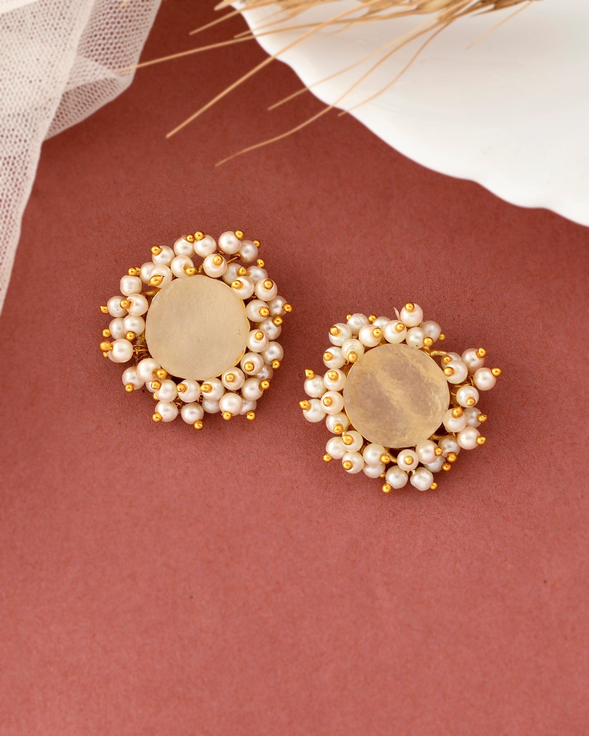 WHITE AMETHYST ROUGH EARRINGS