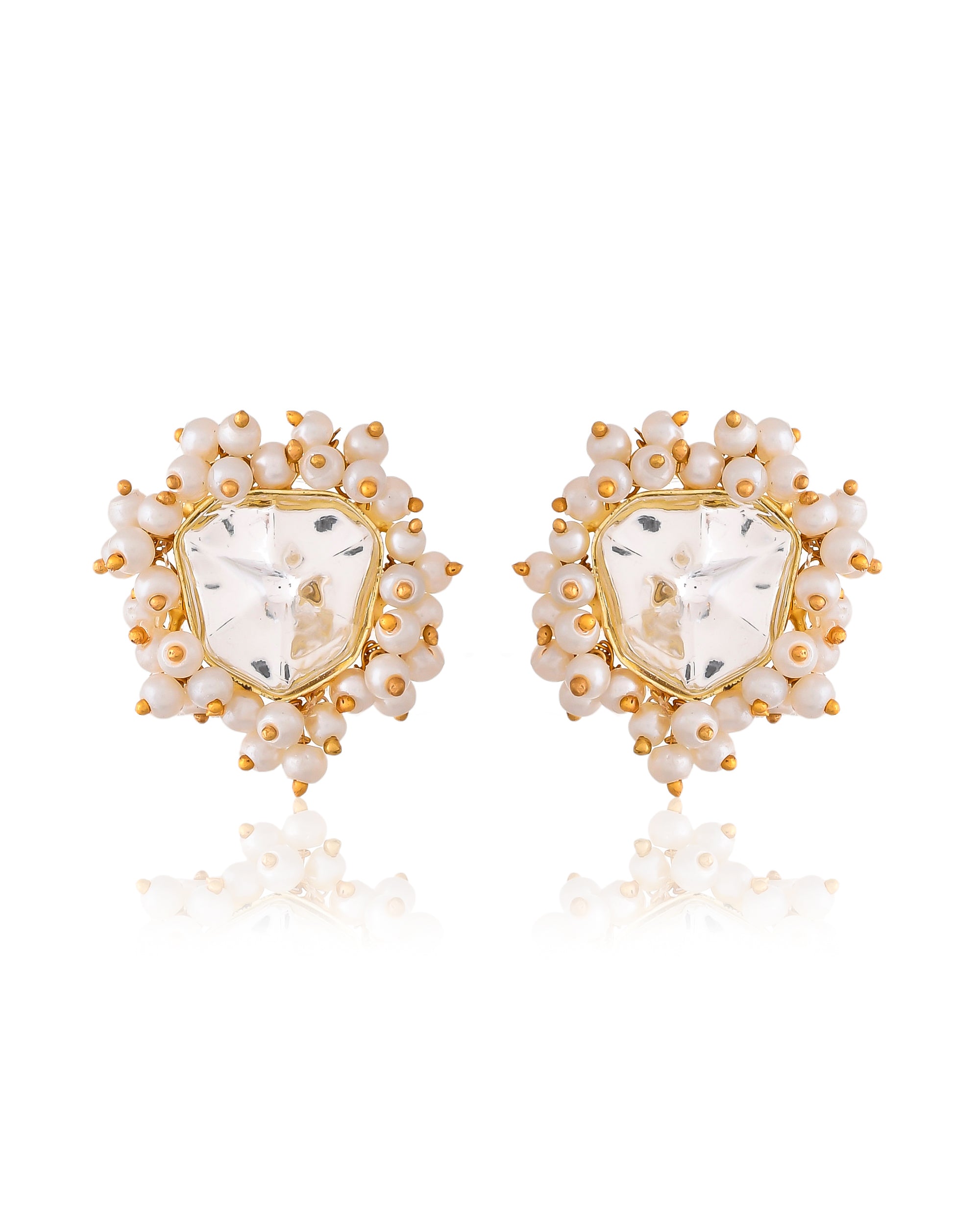 WHITE AMETHYST ROUGH EARRINGS