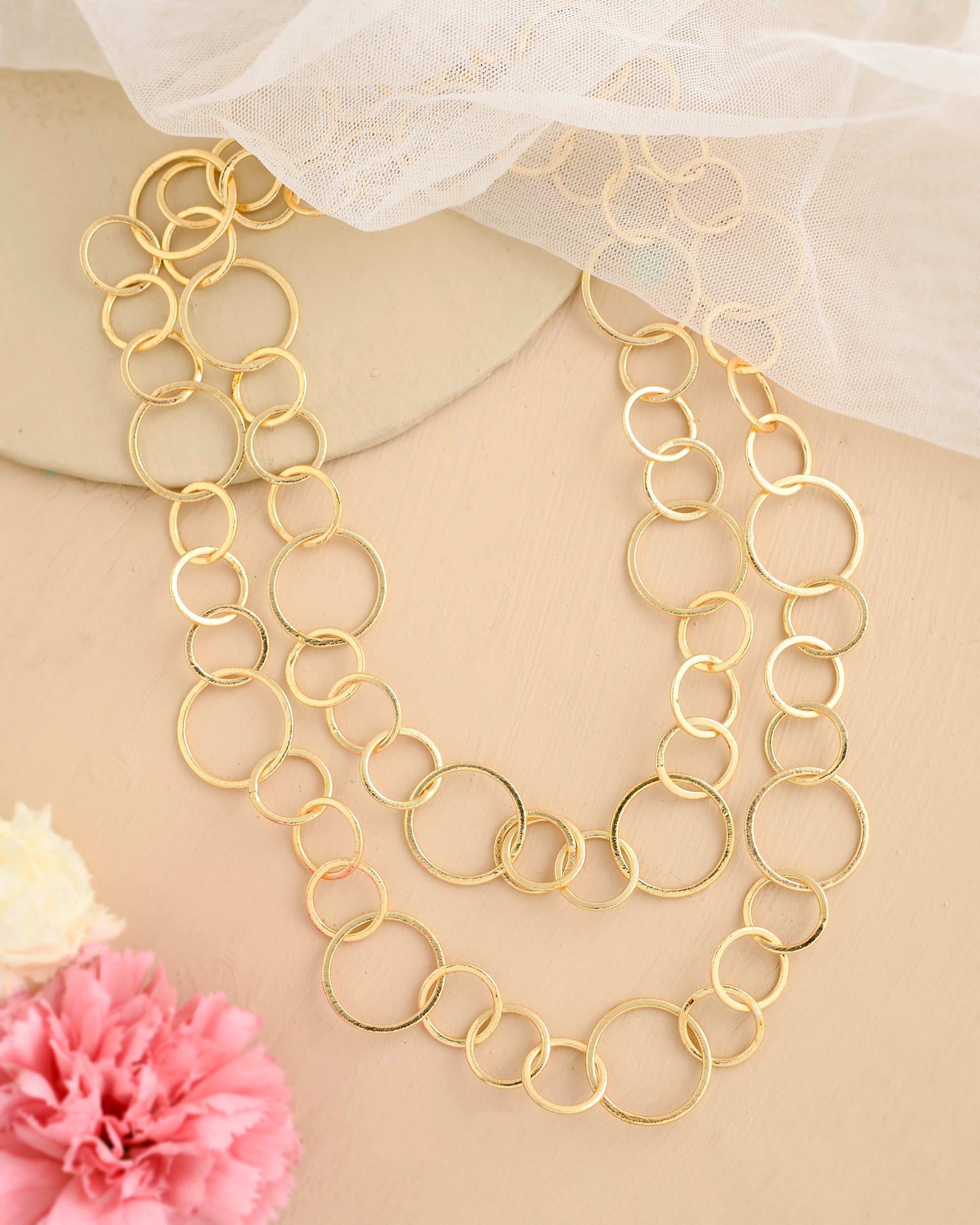 GOLD LINK TO LINK NECKLACE