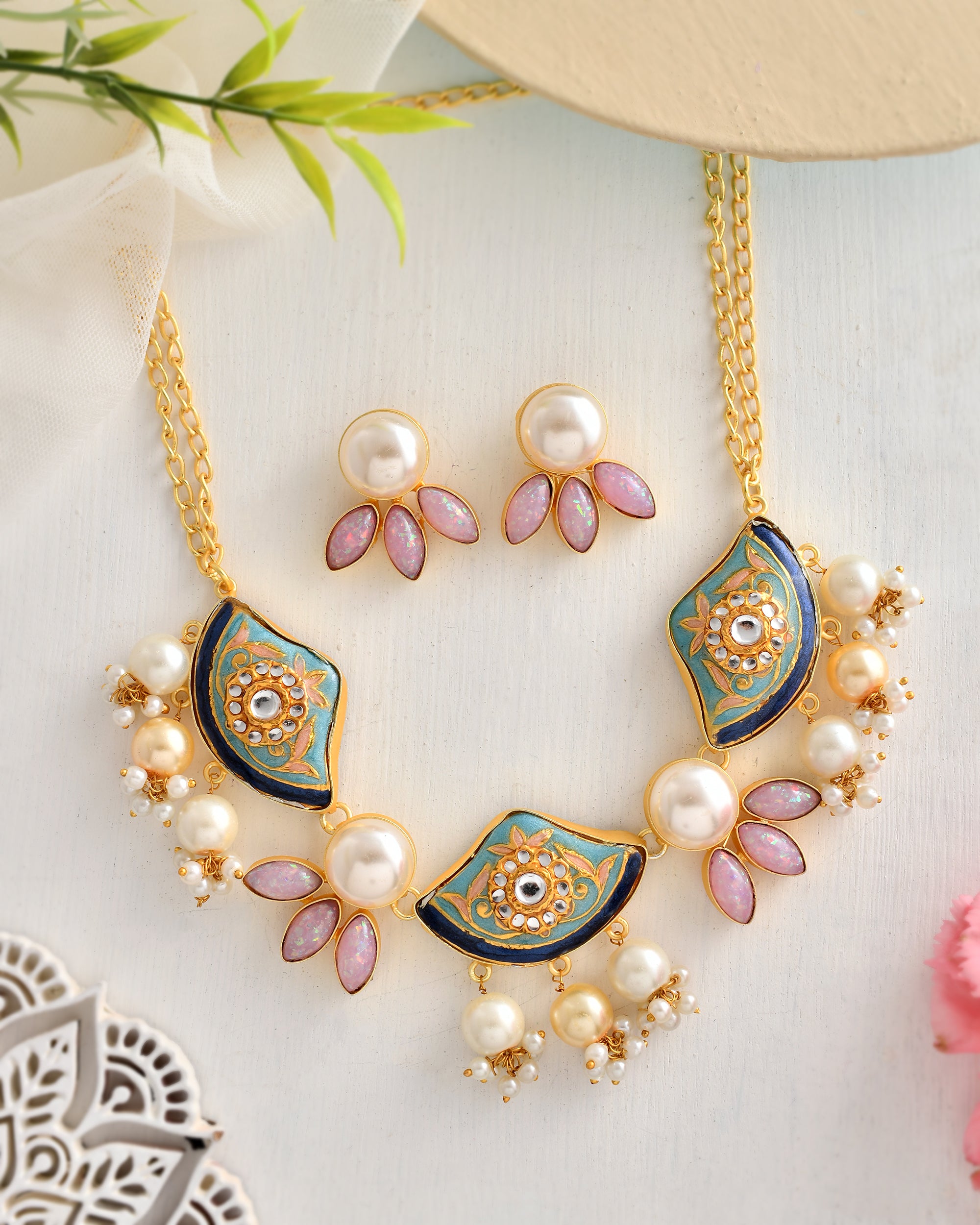 ETHENIC MEENAKARI NECKLACE