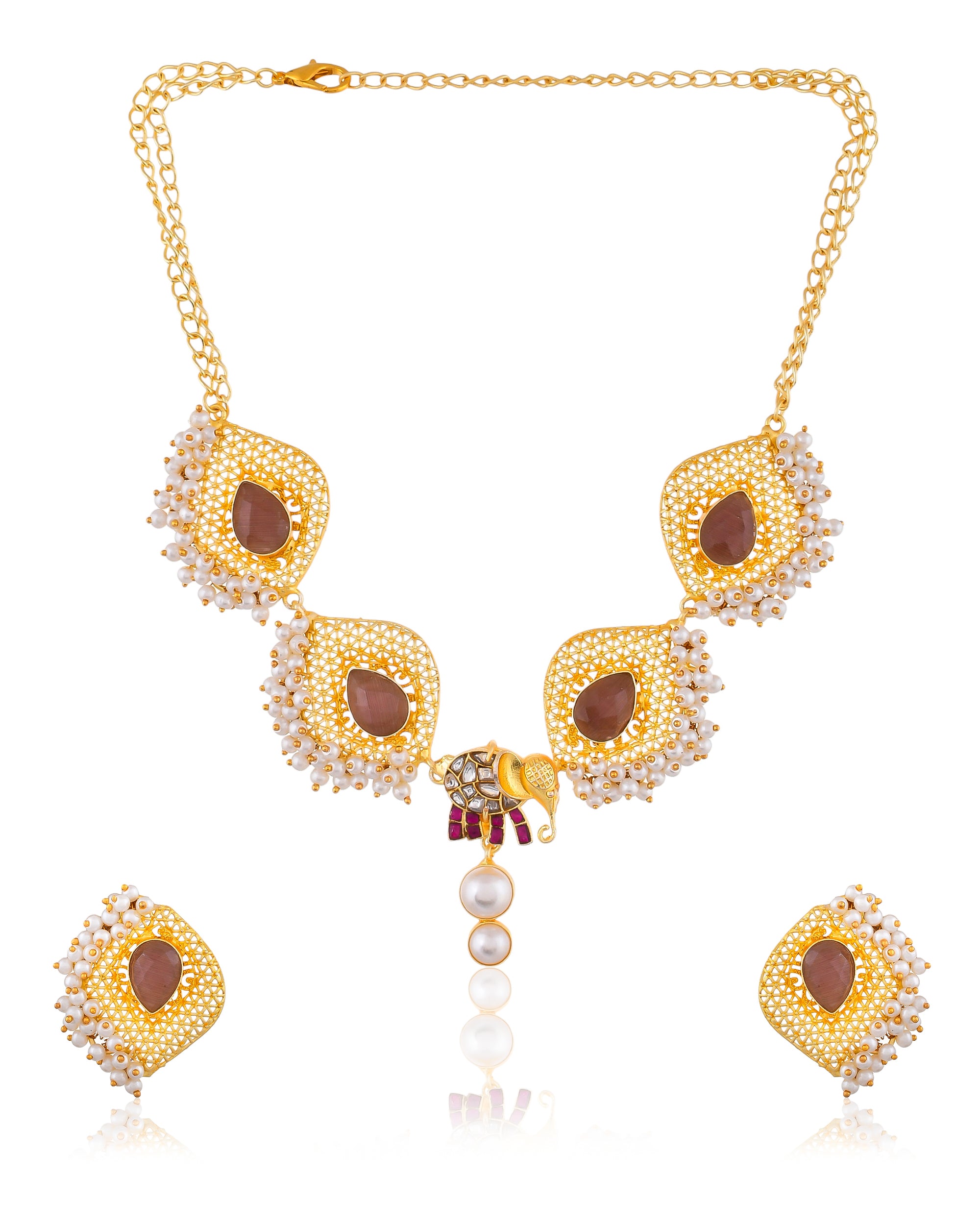 ZEENAT KUNDAN DEAR NECKLACE