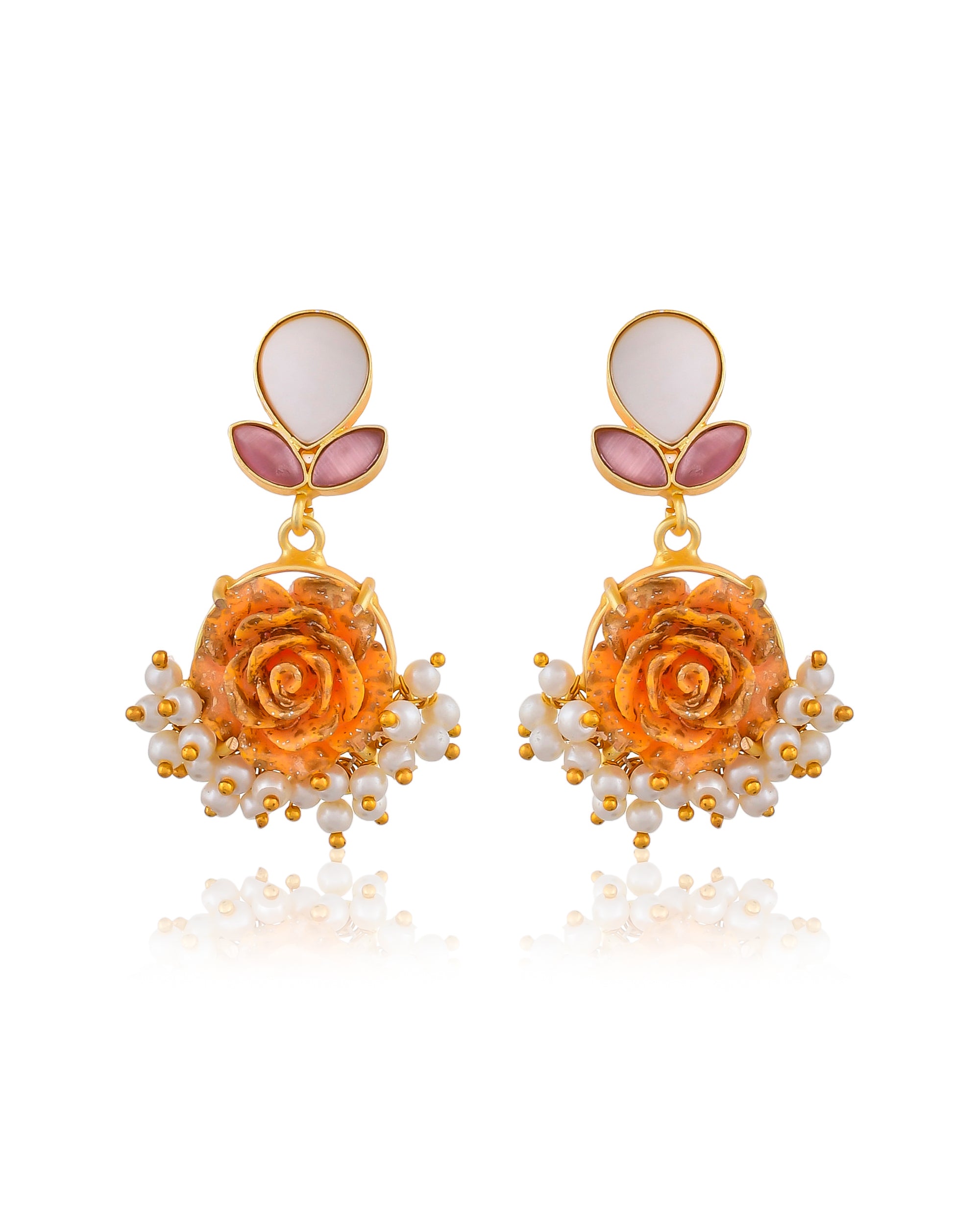 ORANGE FLOWERS NECKLACE