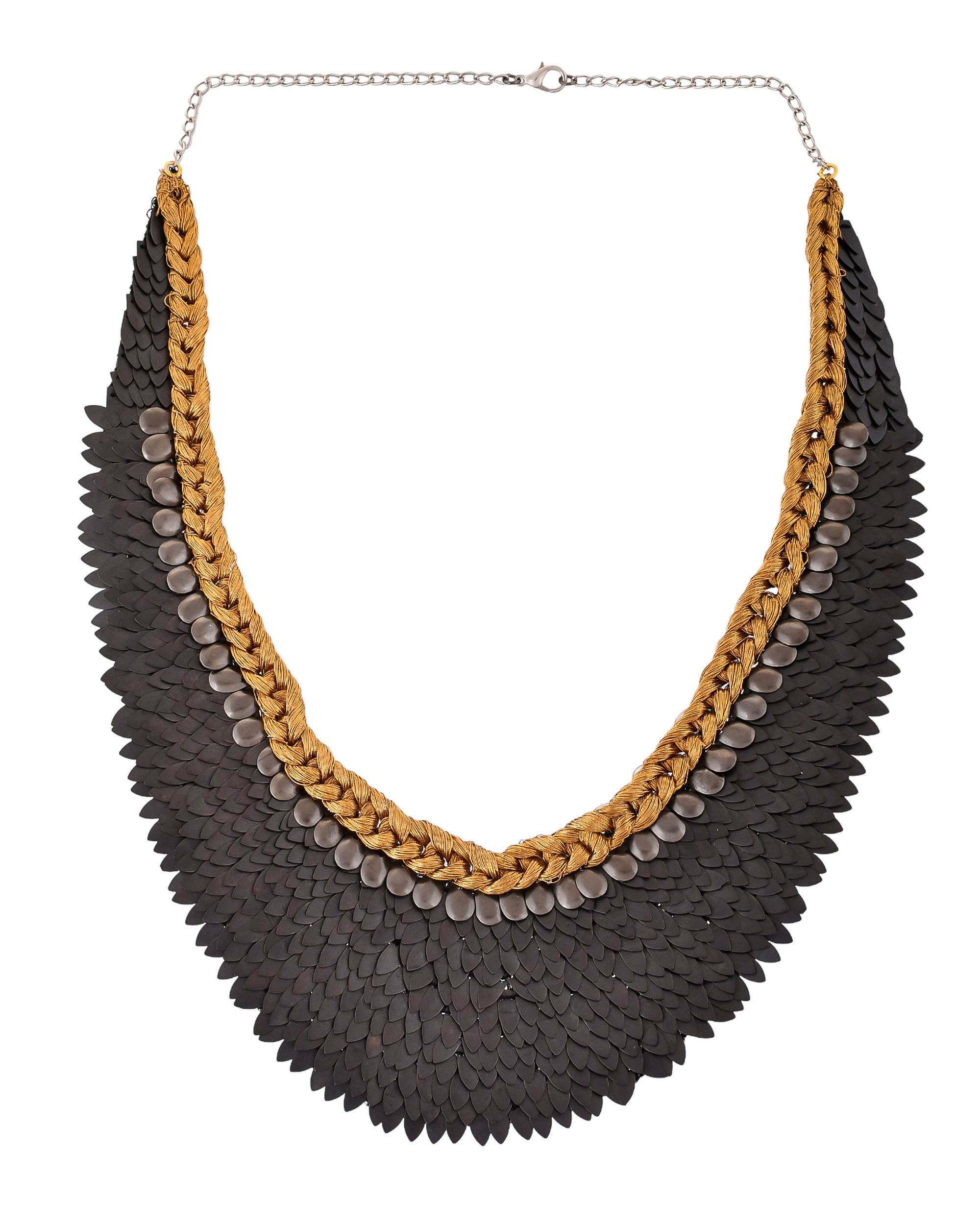 BLACK FEATHERS NECKLACE