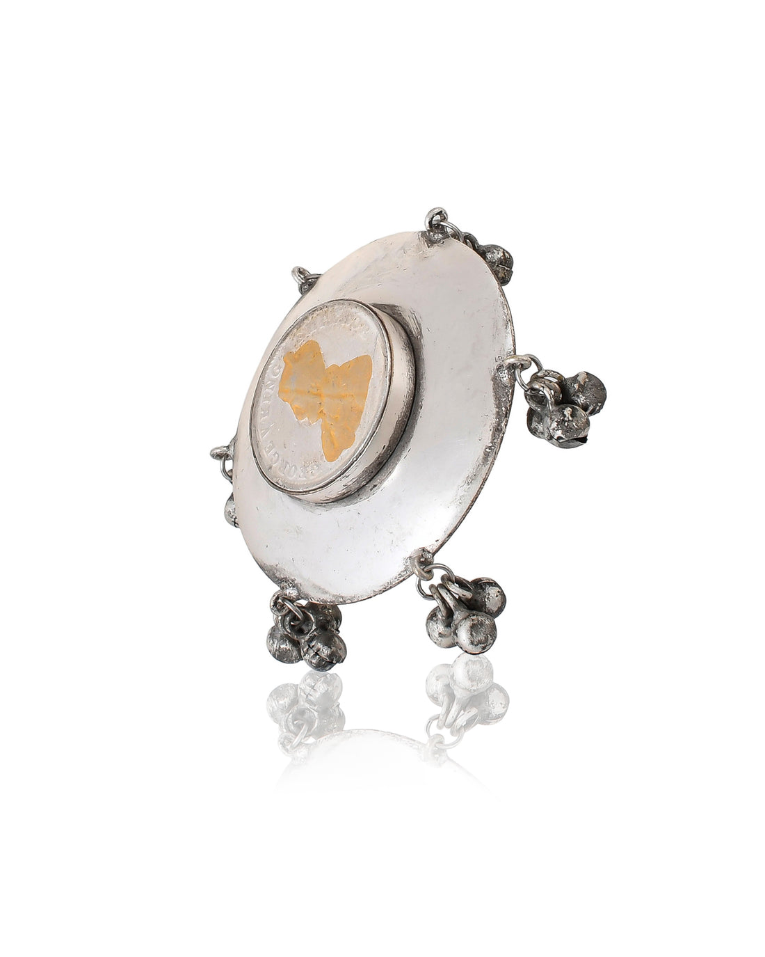 OXIDISED COIN RING